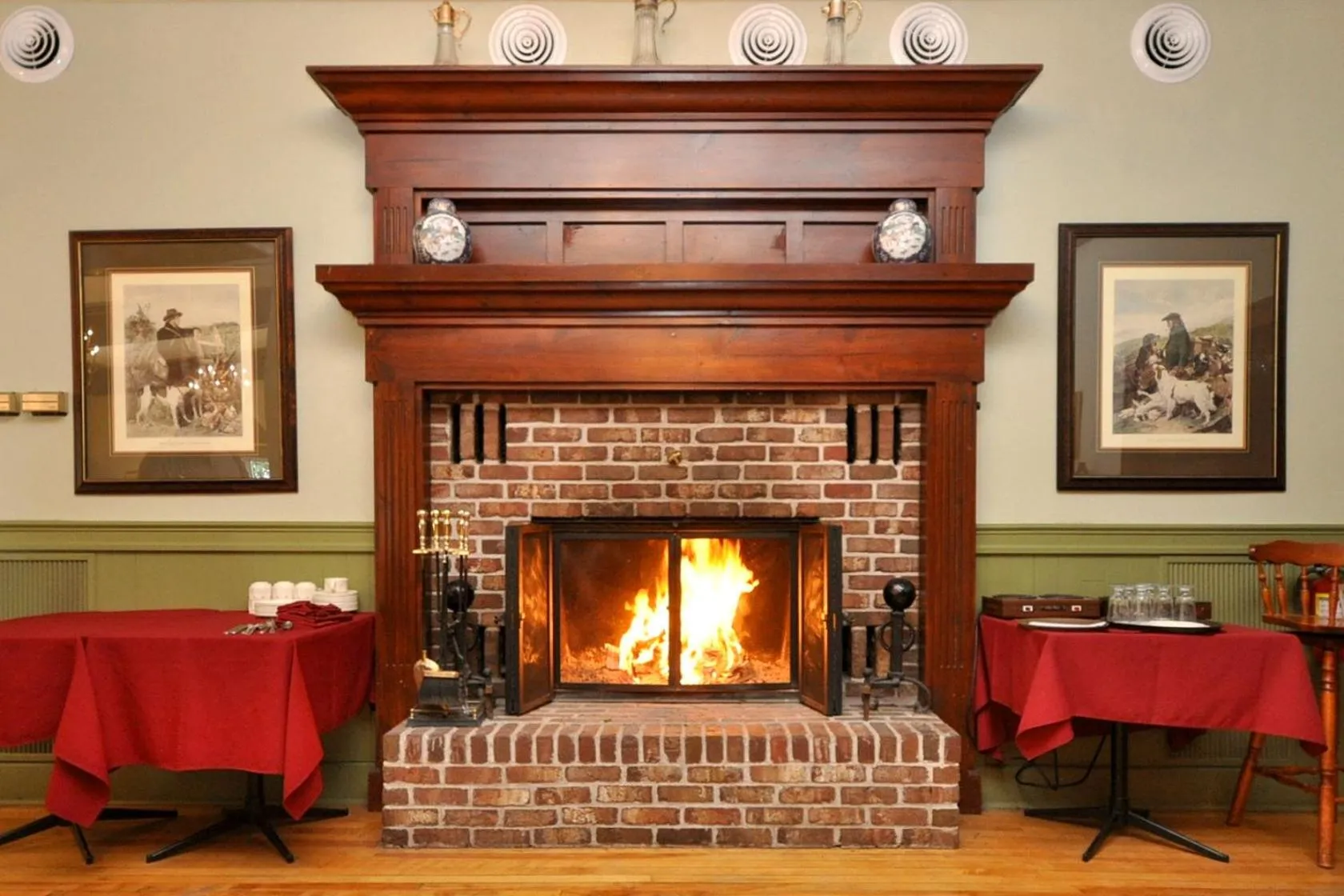 fireplace in Braeside Country Inn