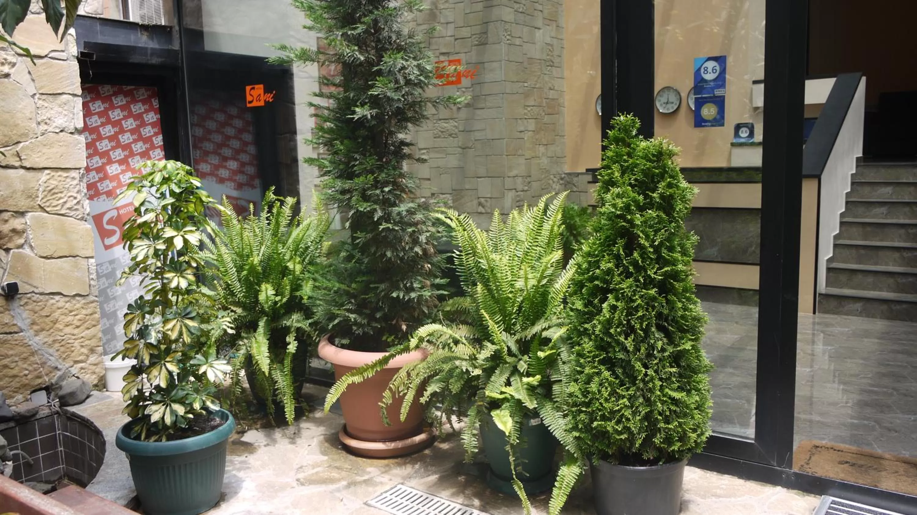 Facade/entrance in Sani Hotel