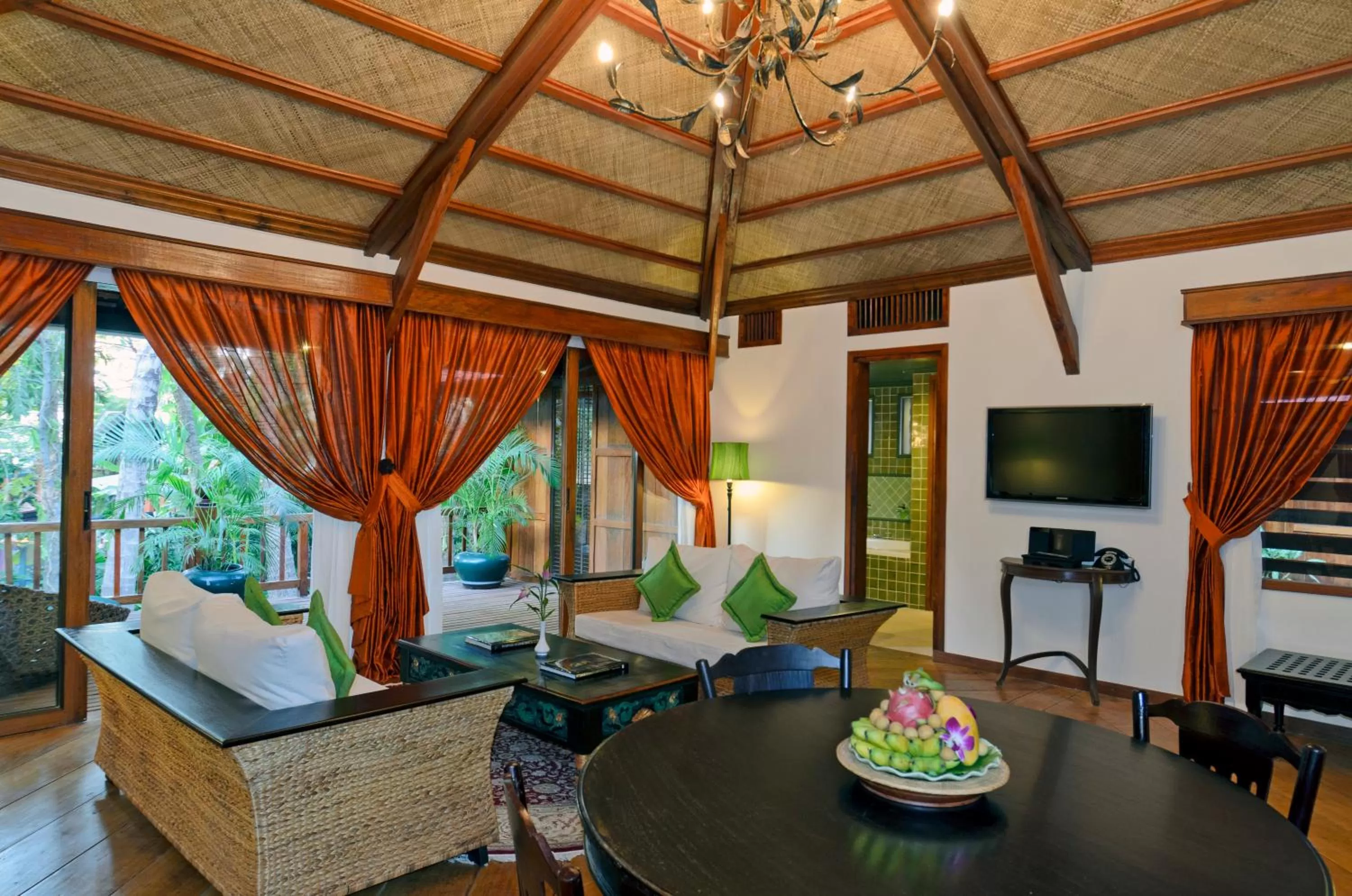 Communal lounge/ TV room in Angkor Village Hotel - Small Luxury Hotels of the World