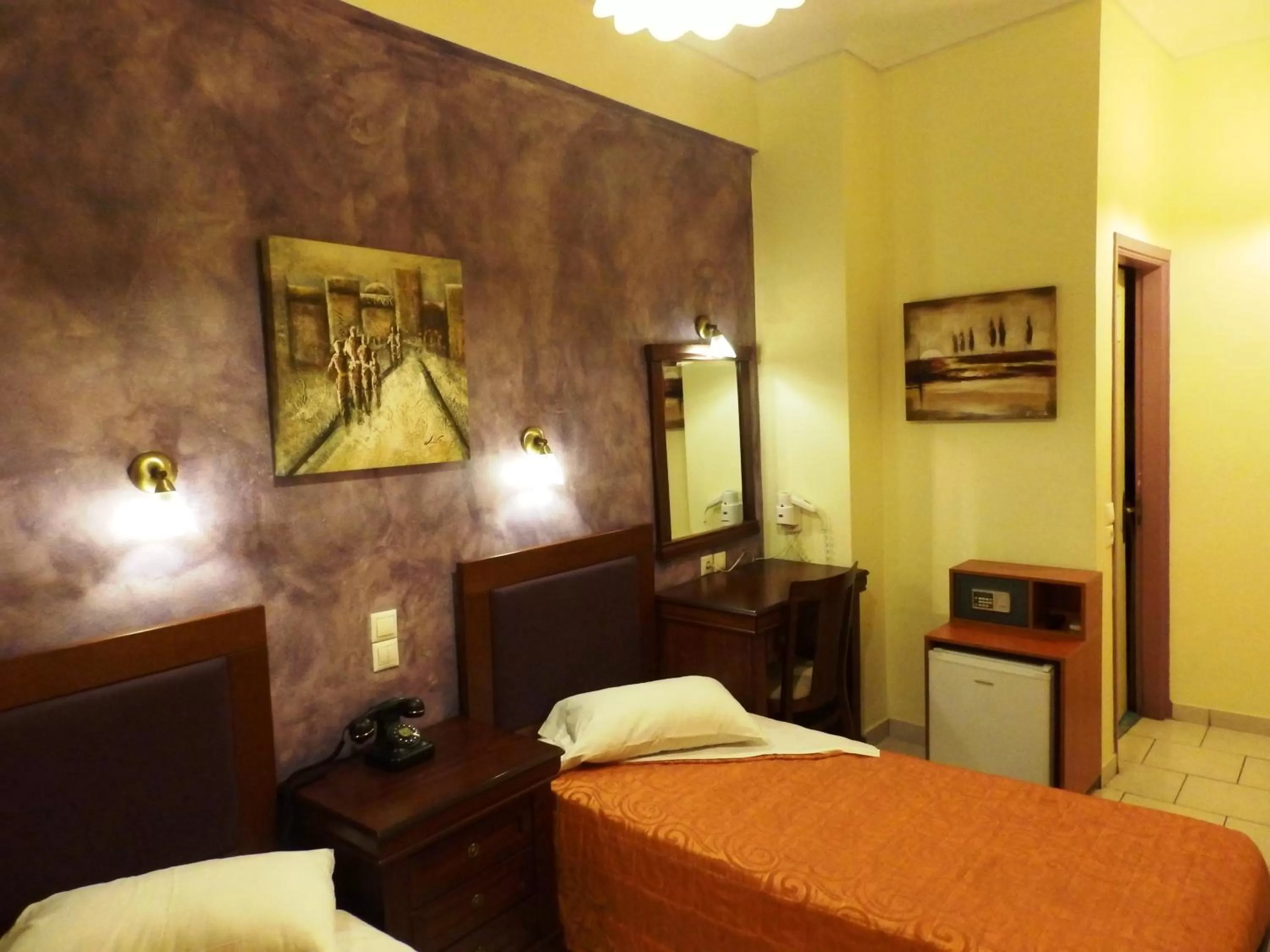 Bed in Pergamos Hotel