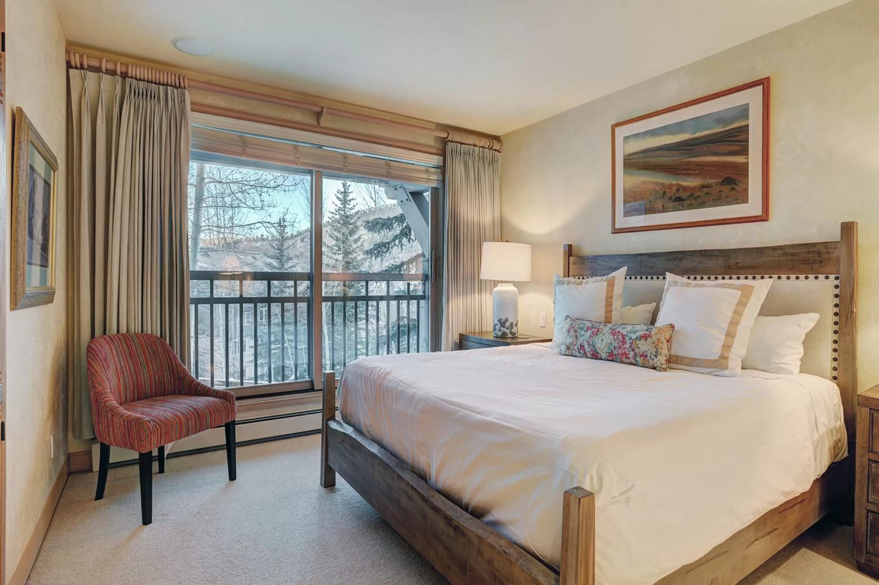 Bed in The Pines Lodge, a RockResort, by Vail Resorts