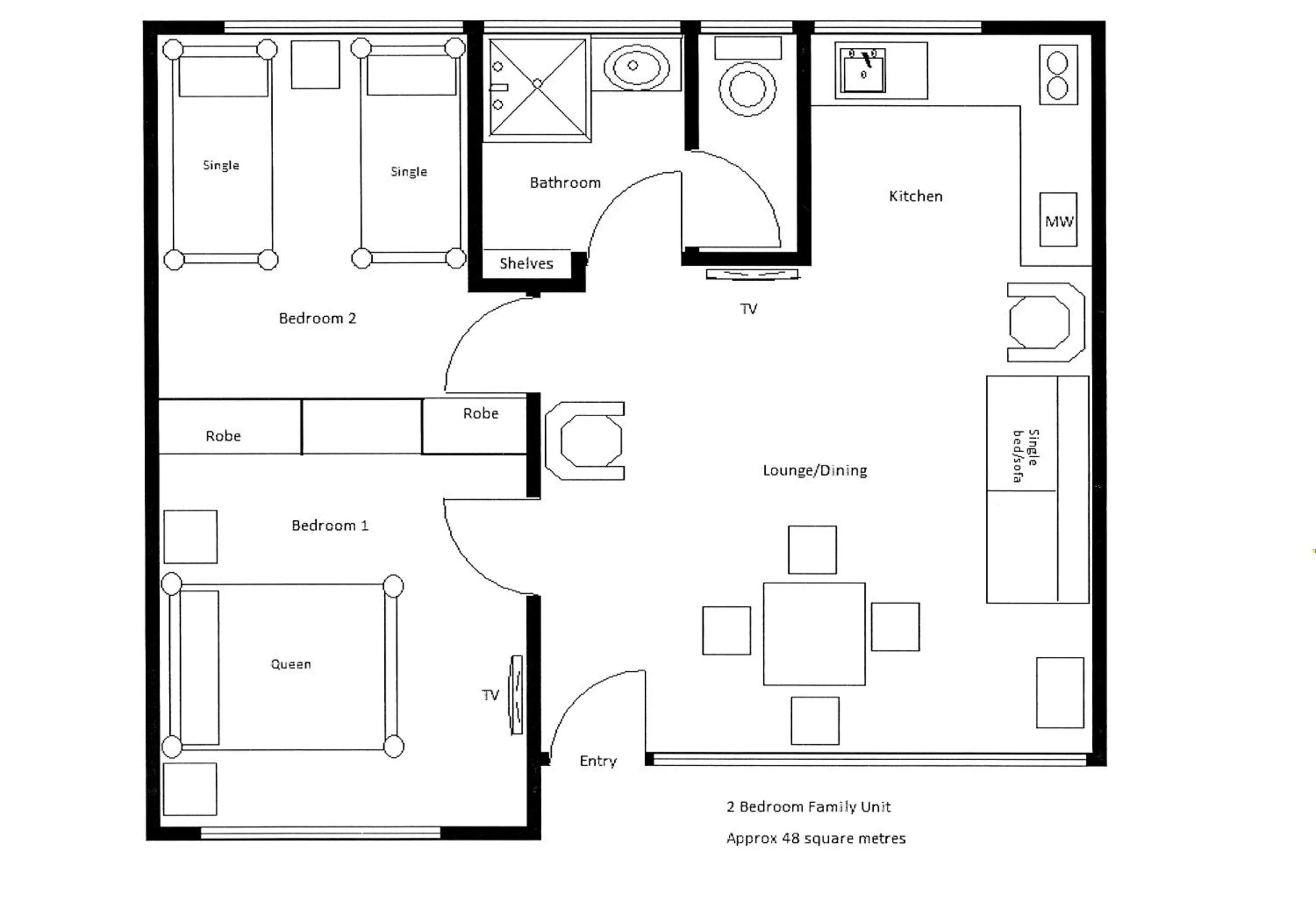 Floor plan in Barclay Motor Inn