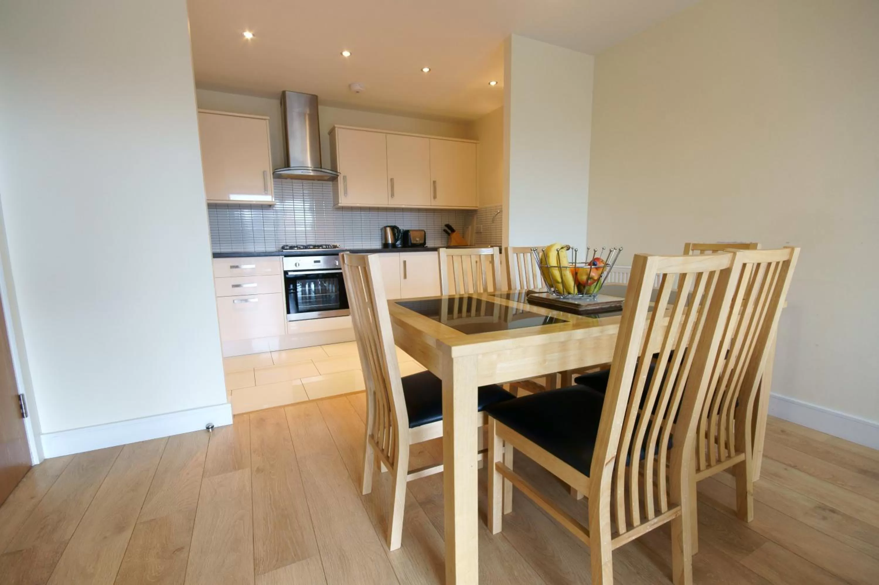 Dining area in Lodge Drive Serviced Apartments