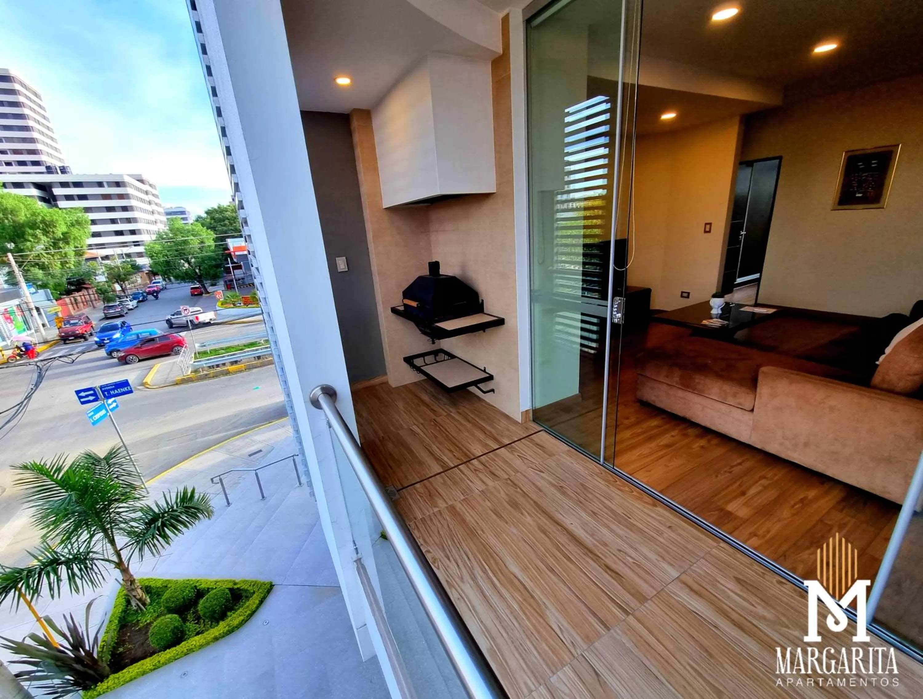 View (from property/room), Balcony/Terrace in Margarita Apartamentos