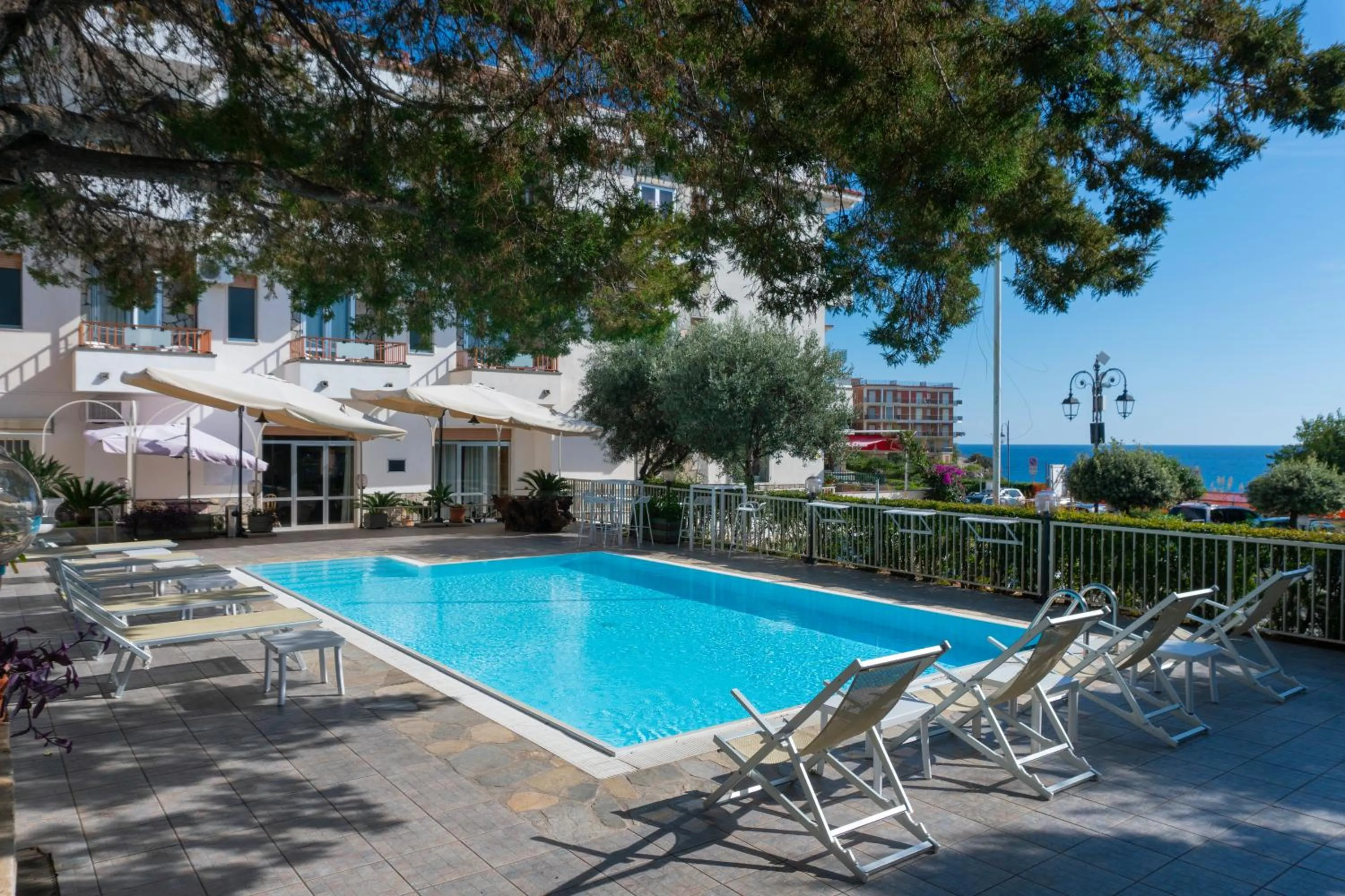 Swimming pool in Hotel Calanca