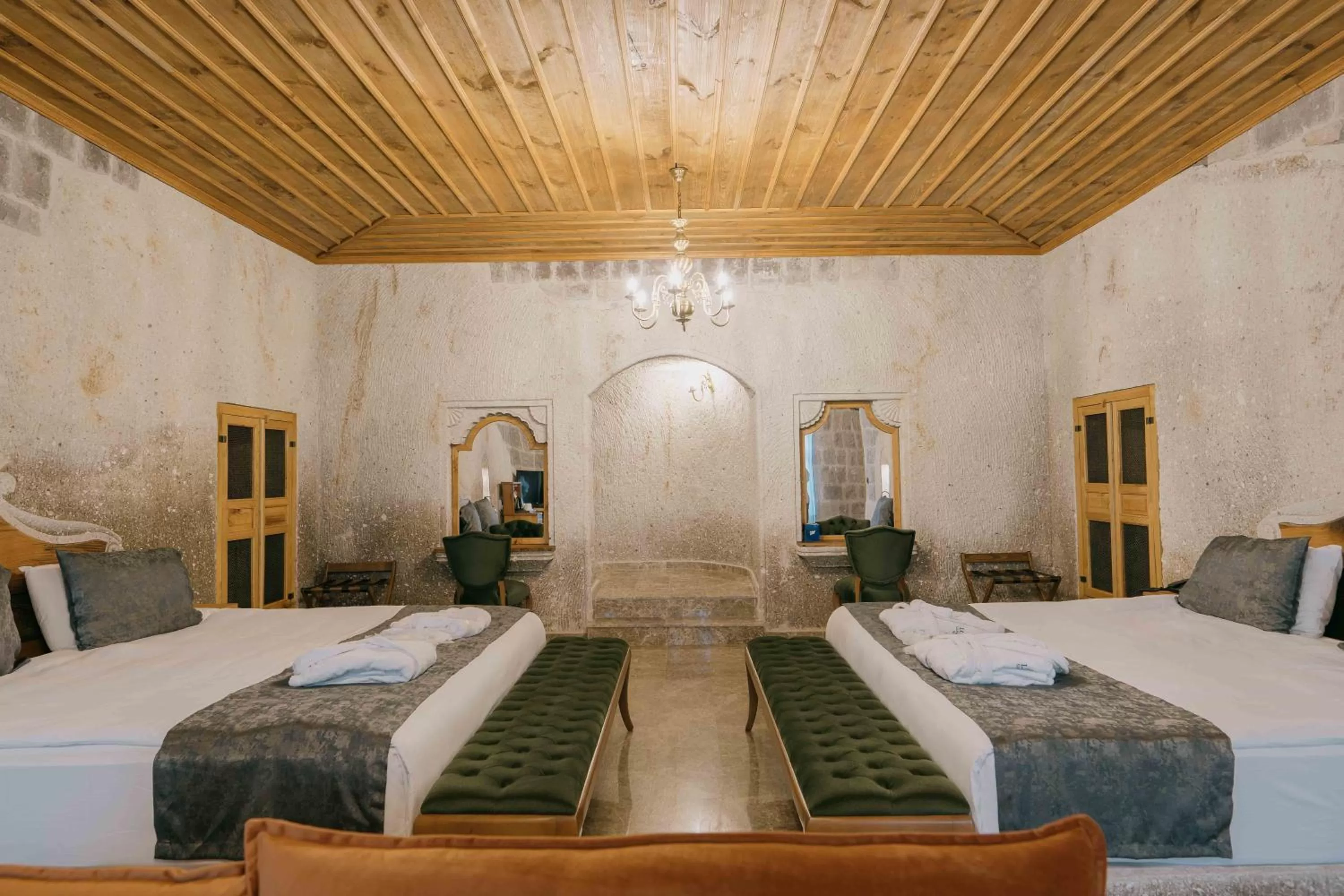 Bed in Lunar Cappadocia Hotel