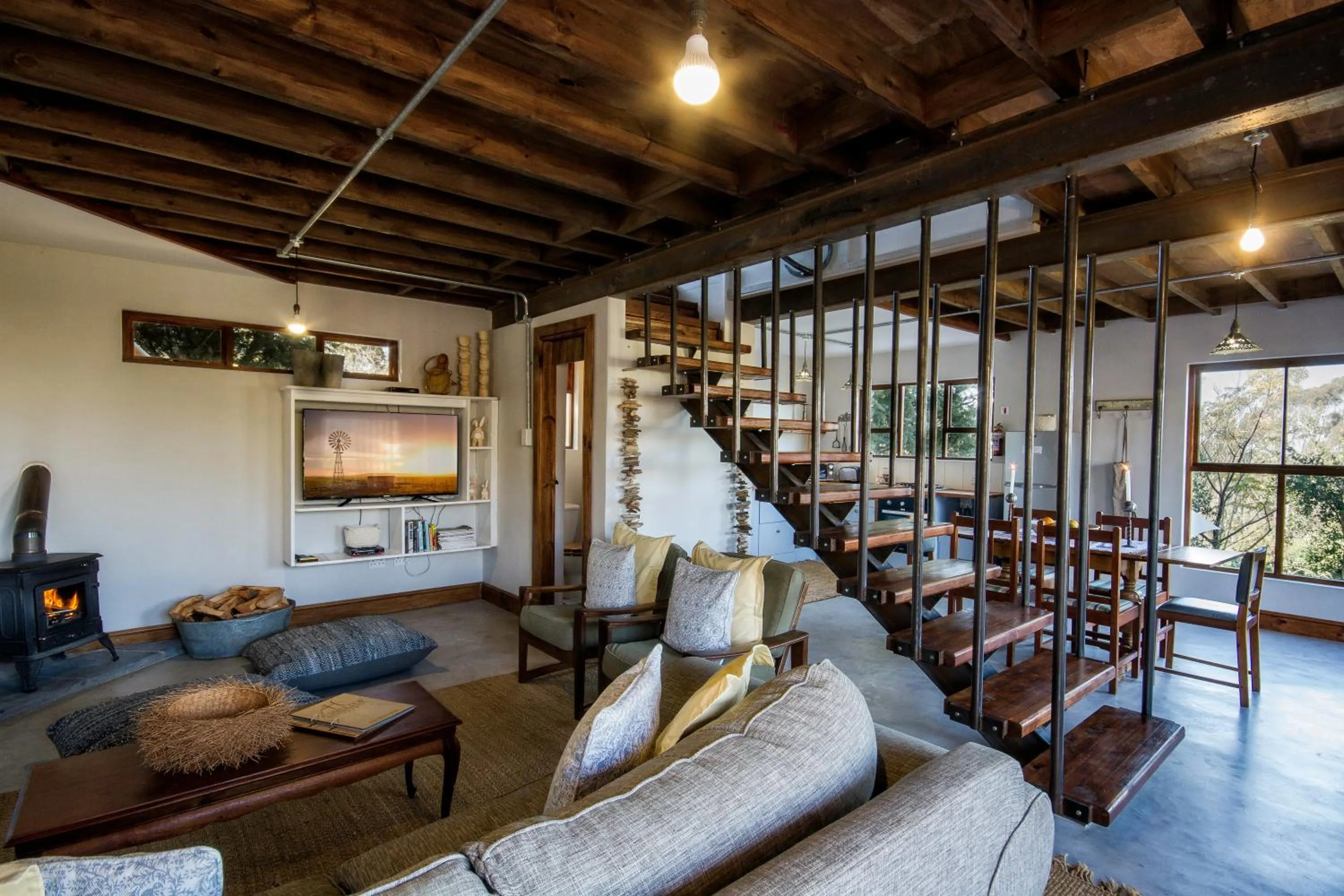 Living room in A Hilltop Country Retreat