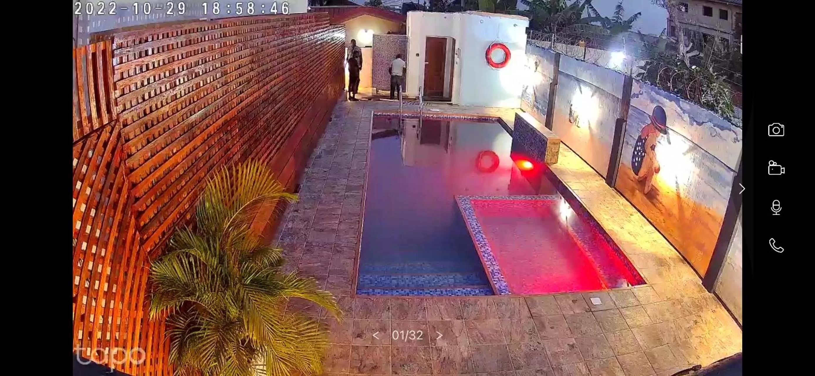 Pool view in The Cabyn