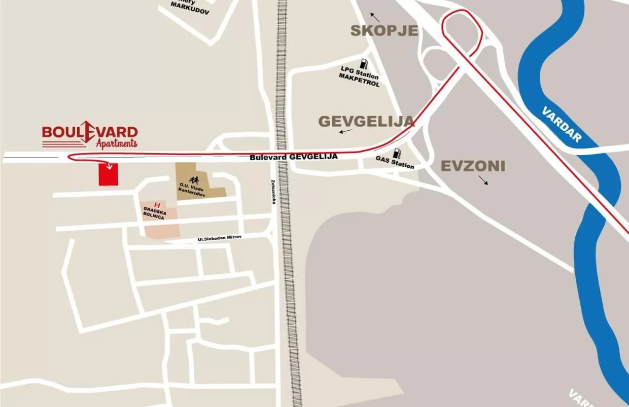 Location in Boulevard Apartments