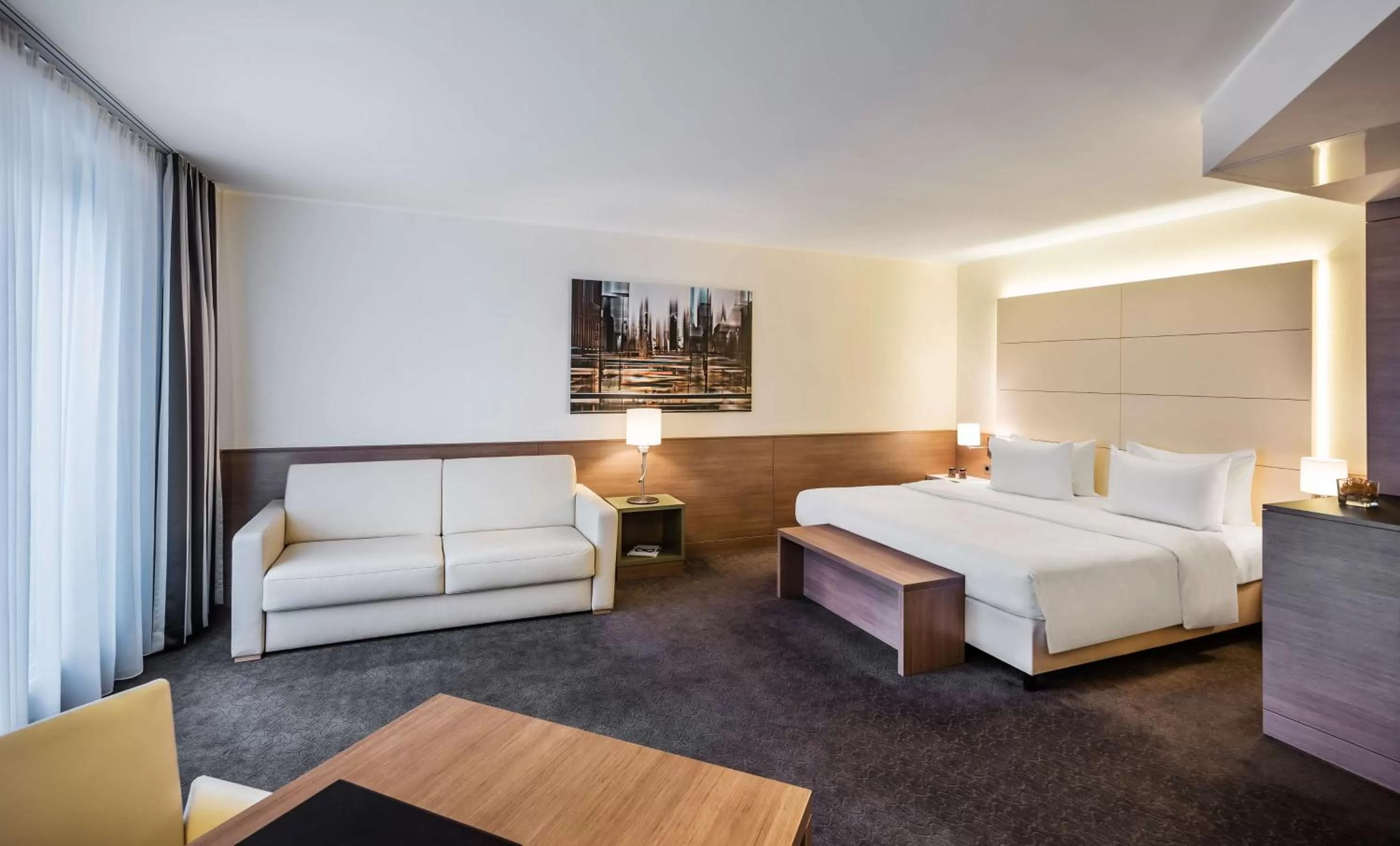 Photo of the whole room, Bed in Lindner Hotel Dusseldorf Airport, part of JdV by Hyatt