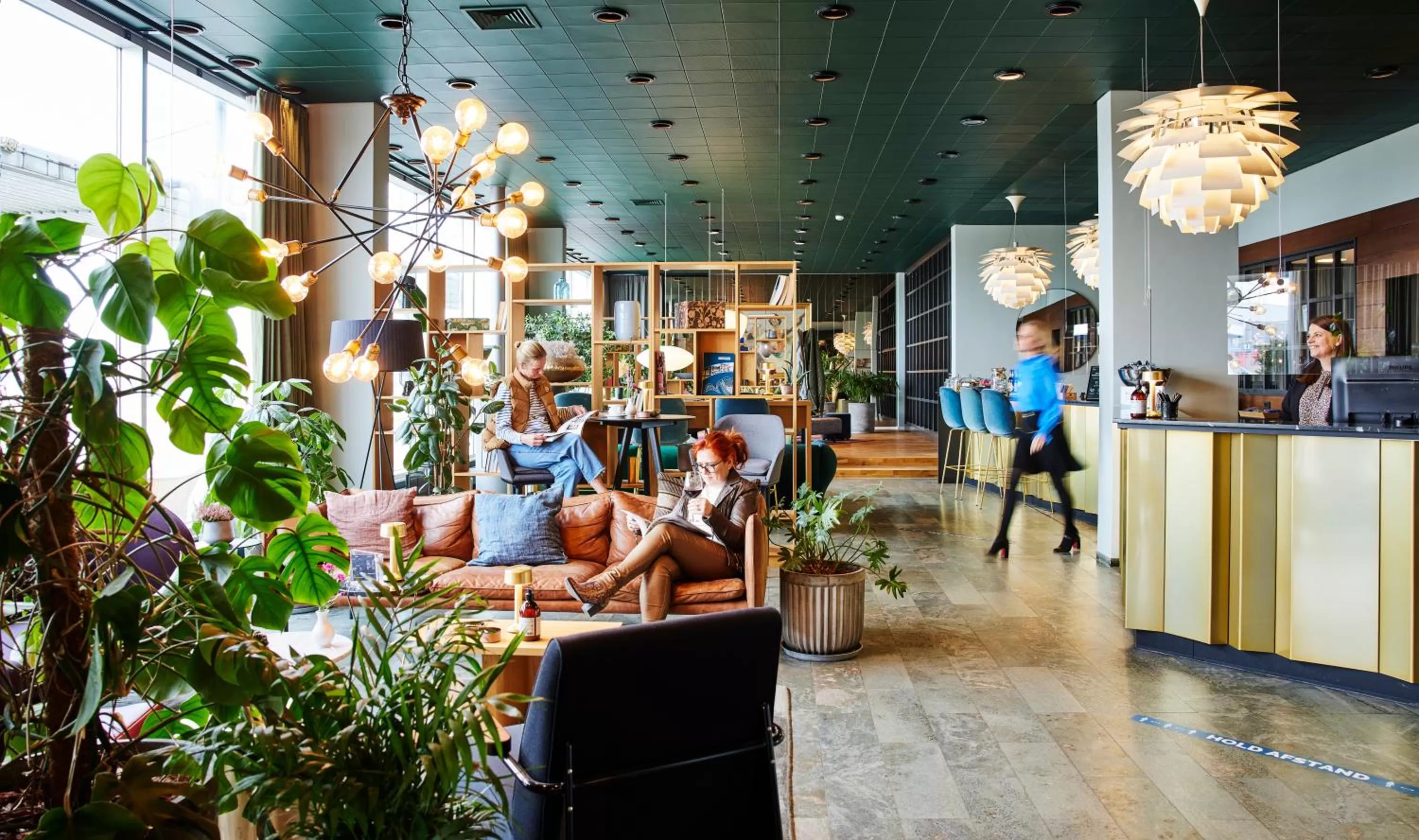 Lobby or reception in Hotel Jutlandia