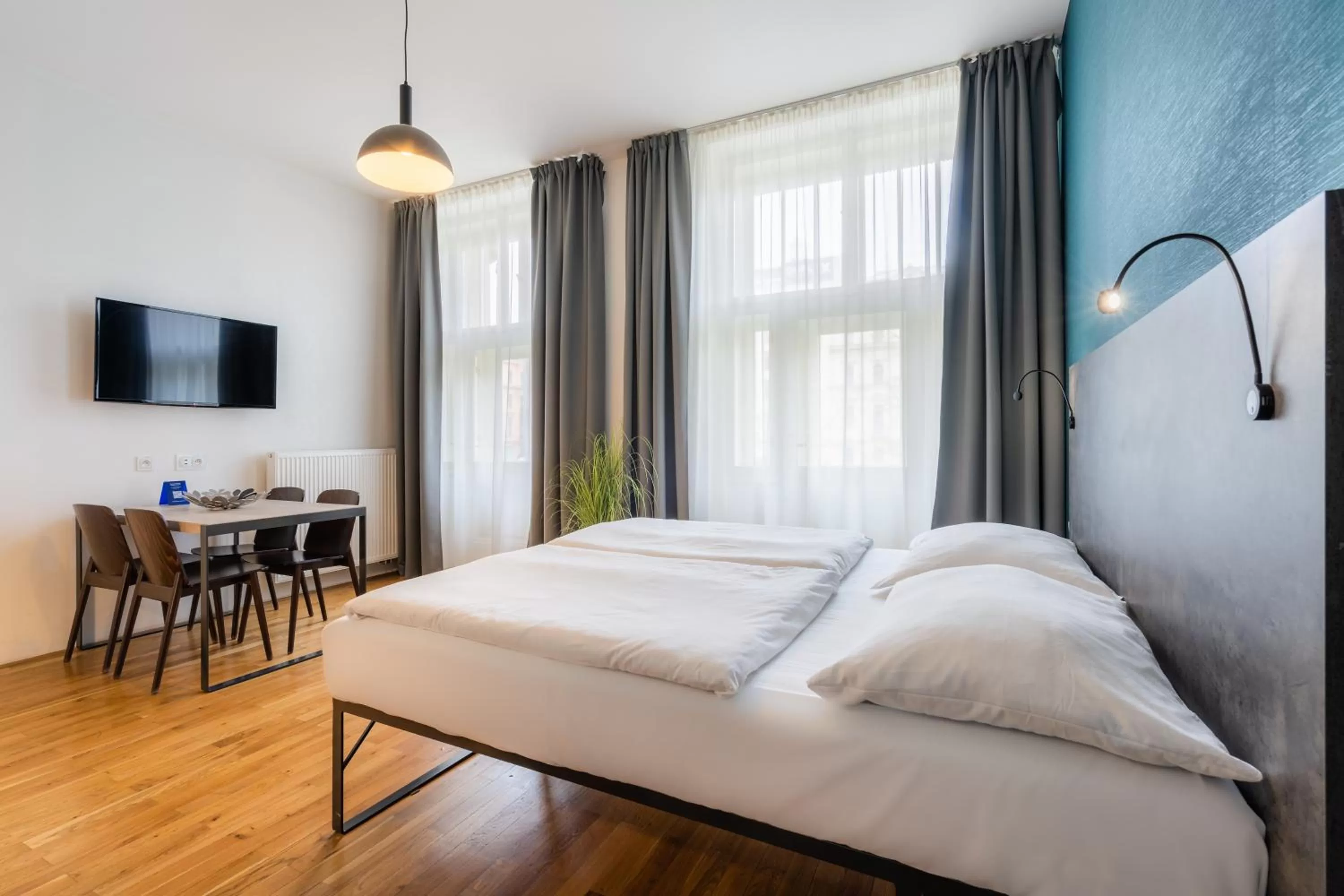 Bed in EA ApartHotel Melantrich