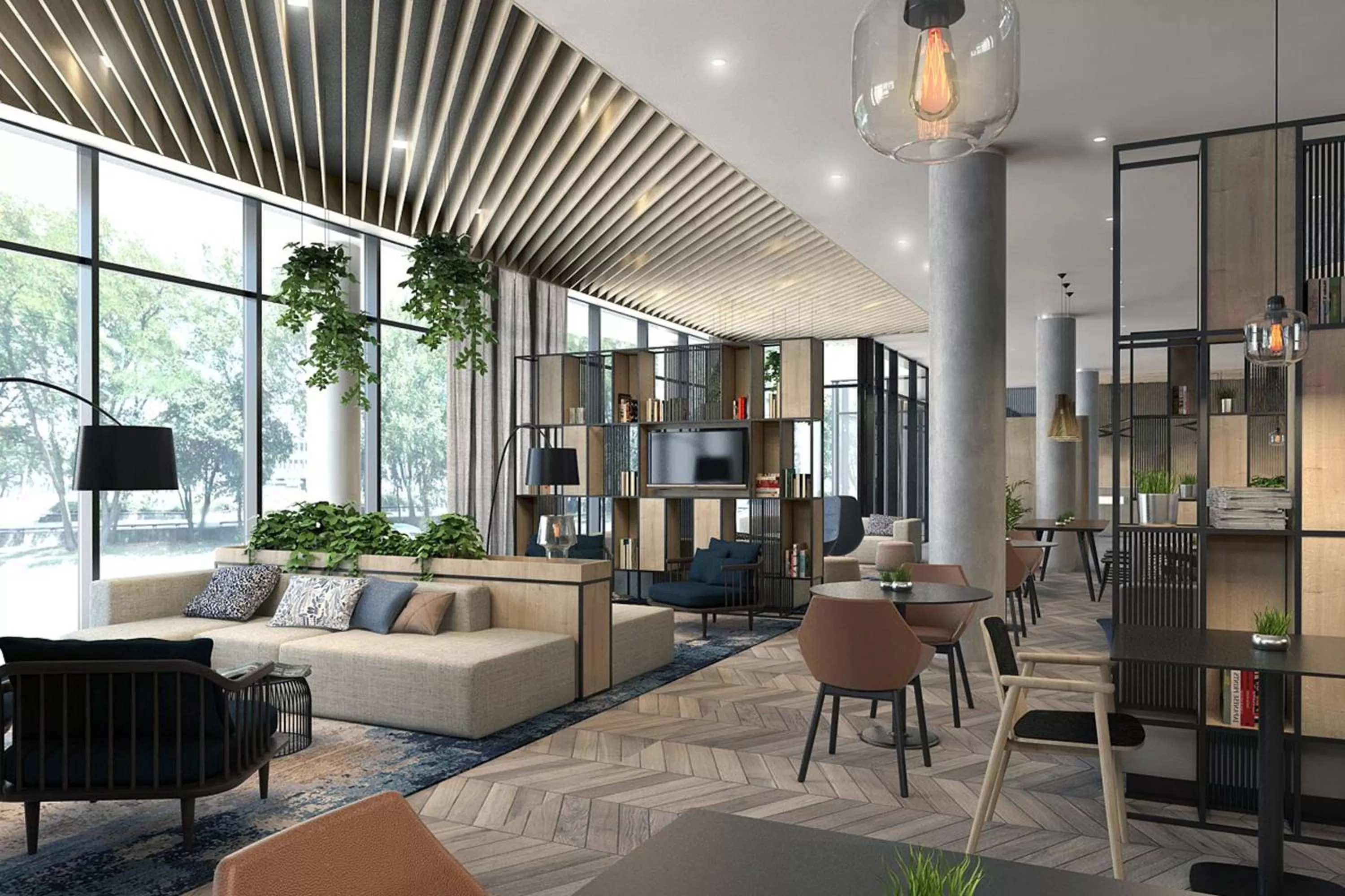 Lounge or bar in Courtyard by Marriott Szczecin City