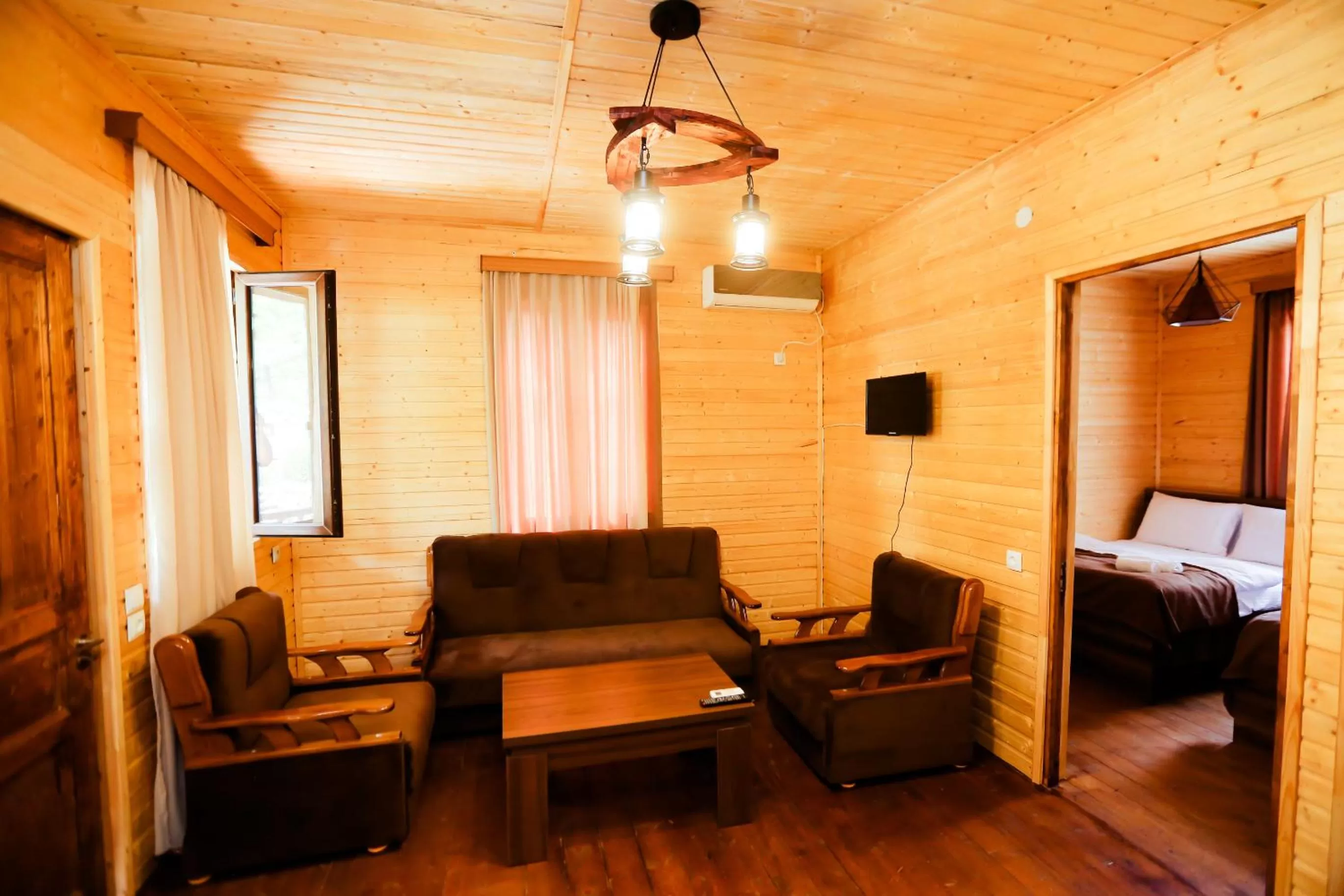 Living room, Bed in Royal Palace Hotel, Lagodekhi