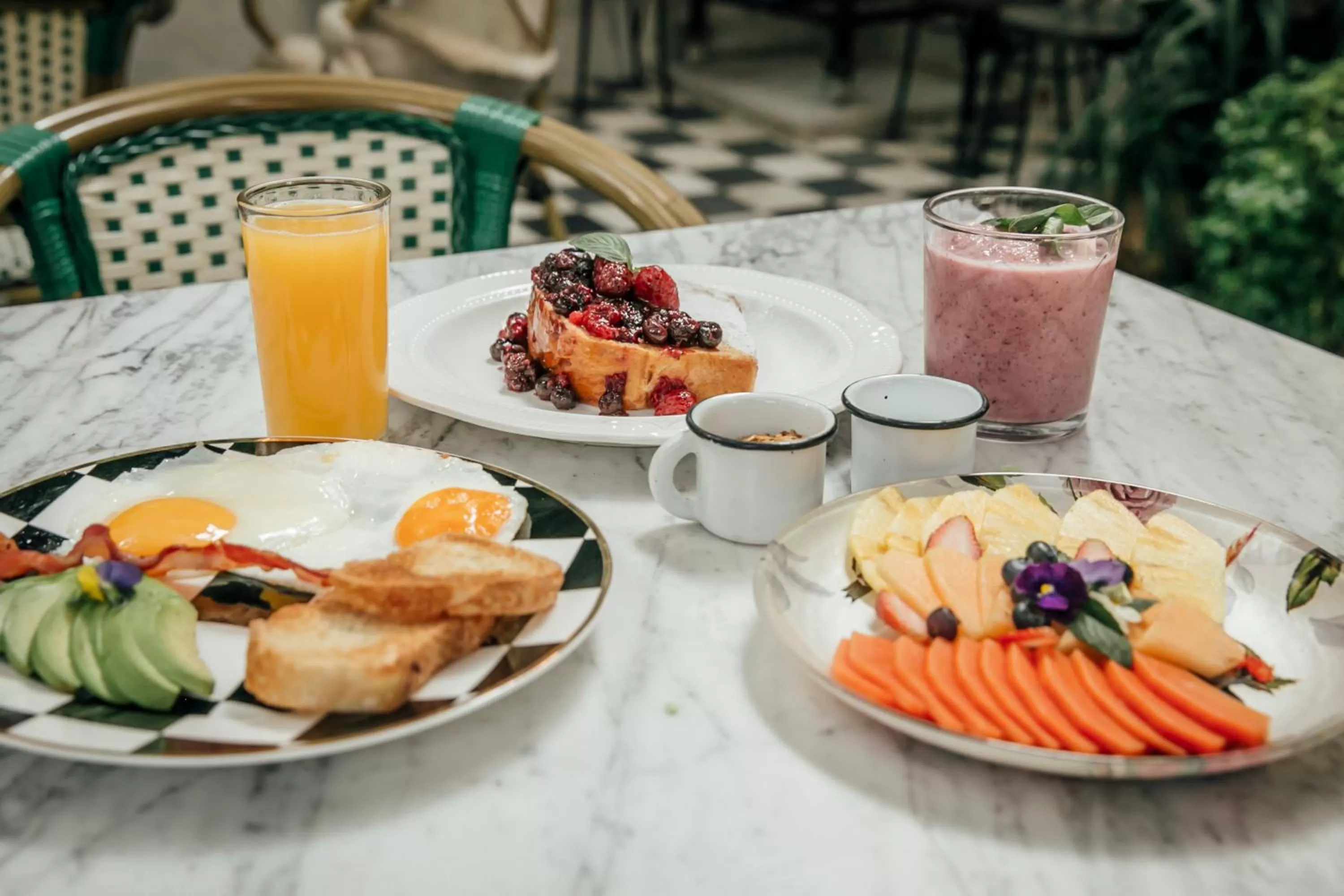 Breakfast in Orchid House Mexico City