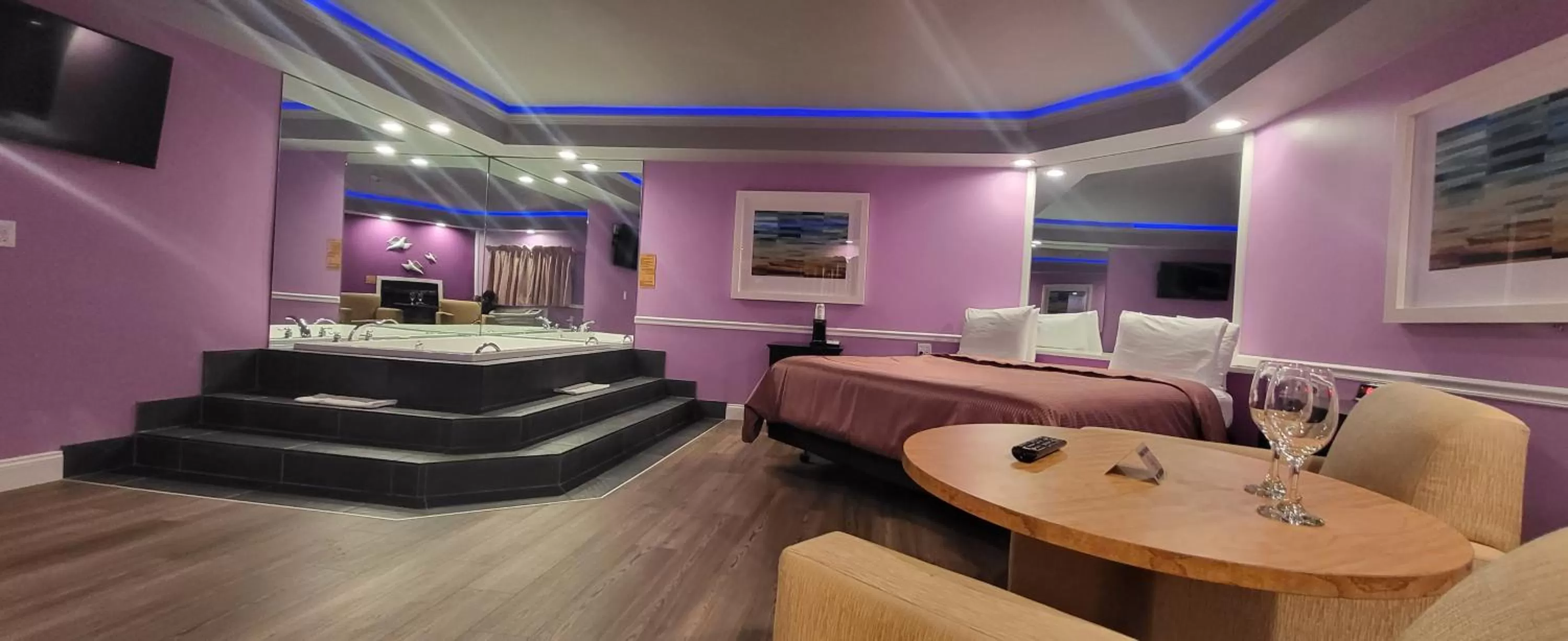 Living room, Bed in Inn of the Dove - Romantic Luxury Suites with Jacuzzi & Seasonal Fireplace at Harrisburg-Hershey-Philadelphia, PA