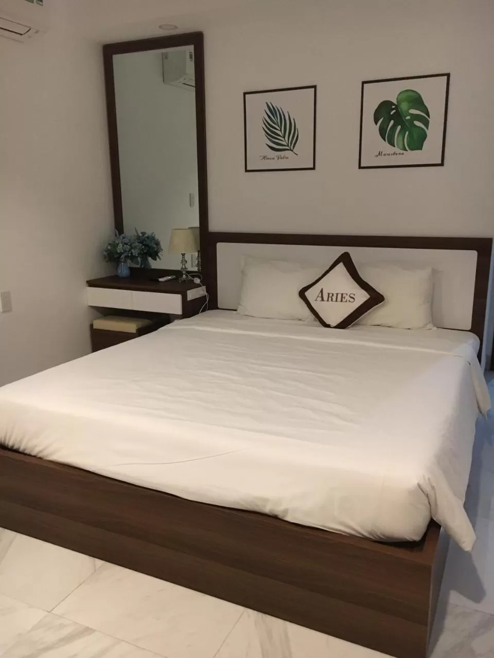 Bed in Aries Hotel