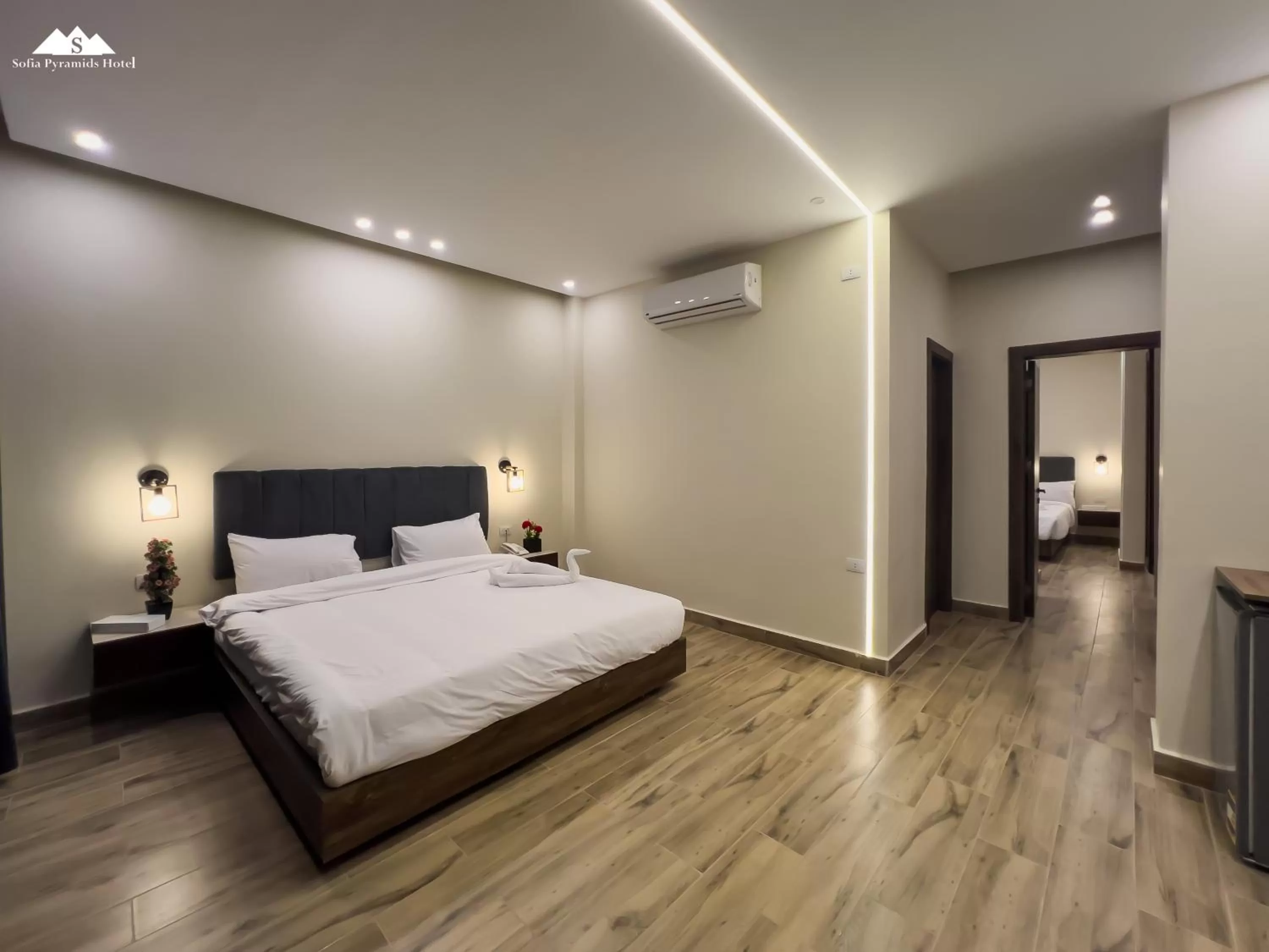 Bed in Sofia Pyramids Hotel