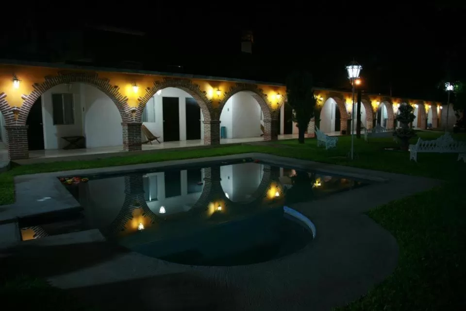 Pool view in Finca de los Angeles