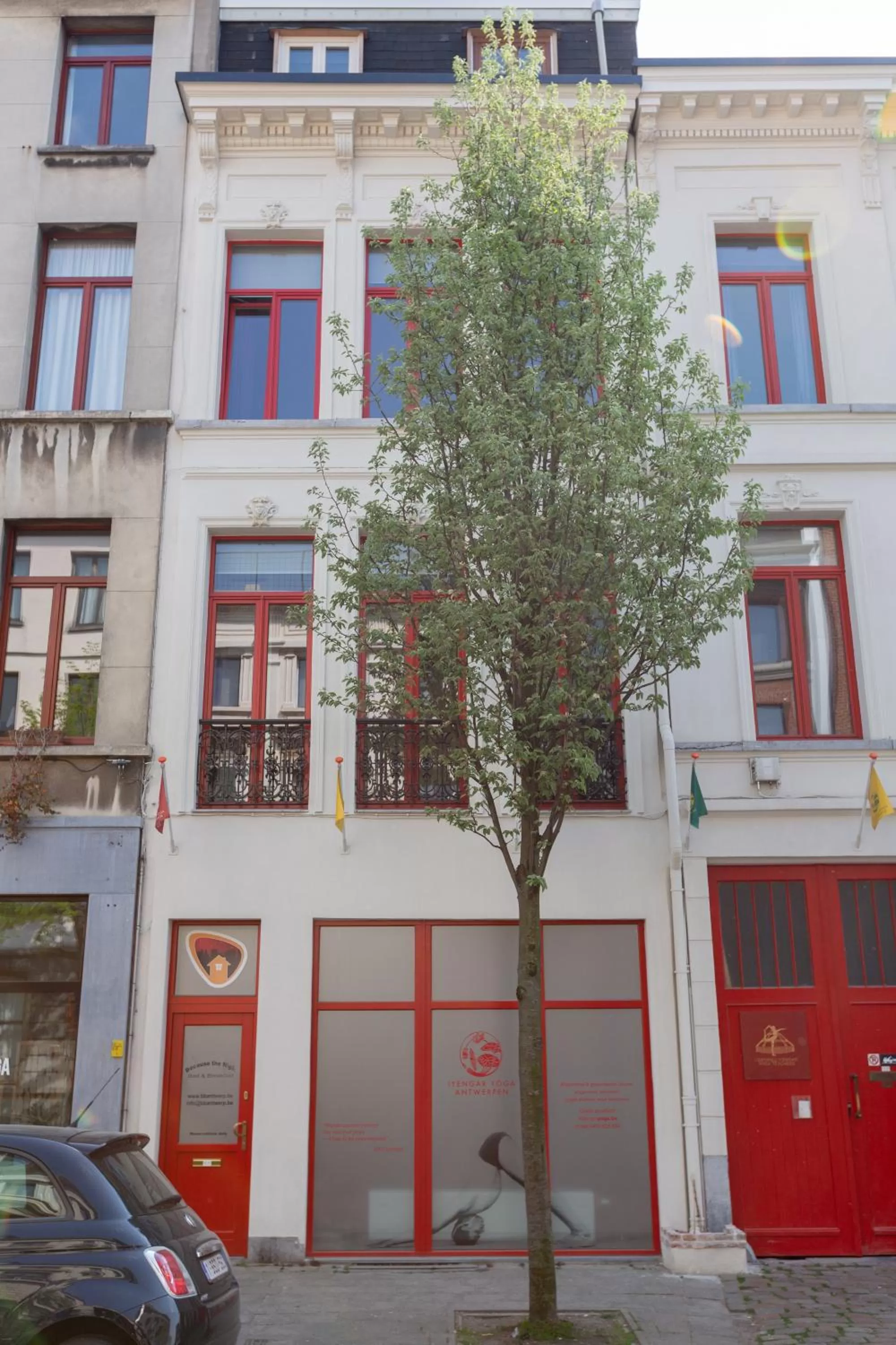 Facade/entrance in Because the Night city lodge