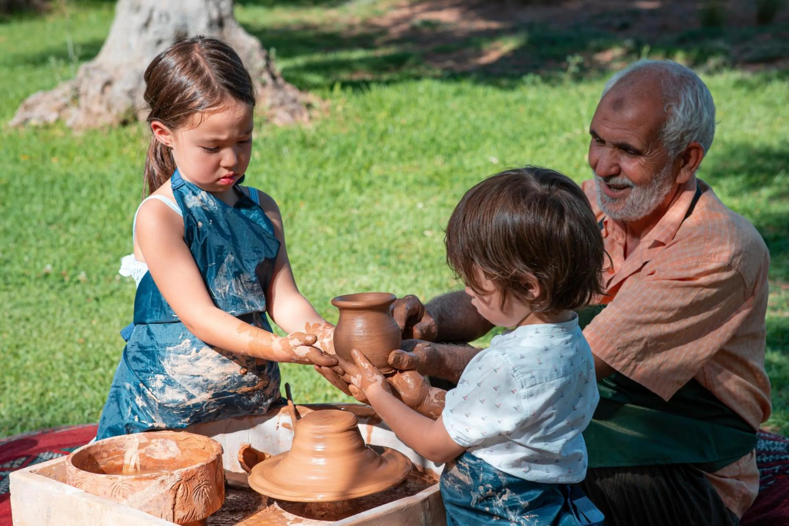 children in Amanjena Resort