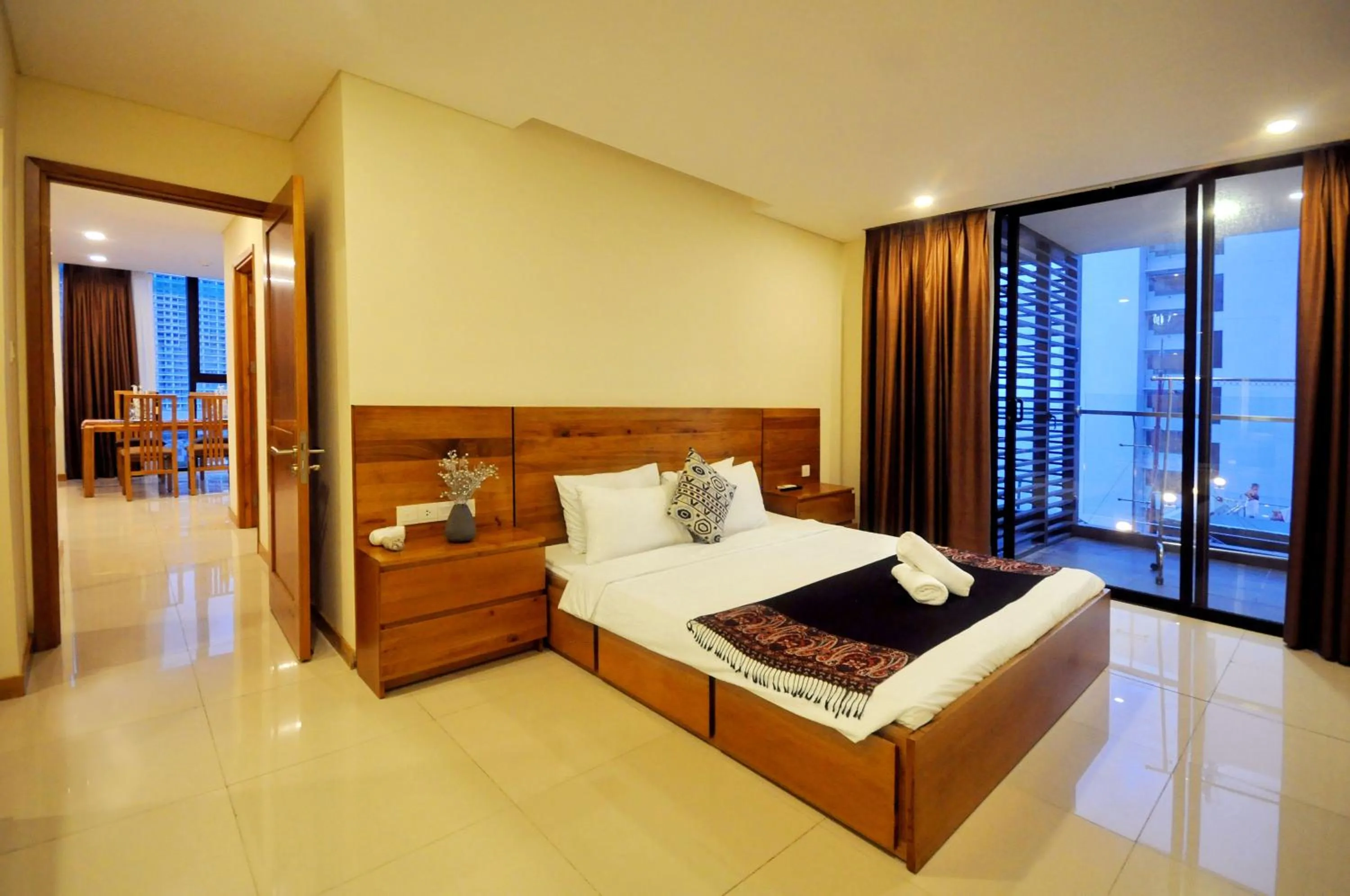 Bed in Holi Beach Hotel & Apartments