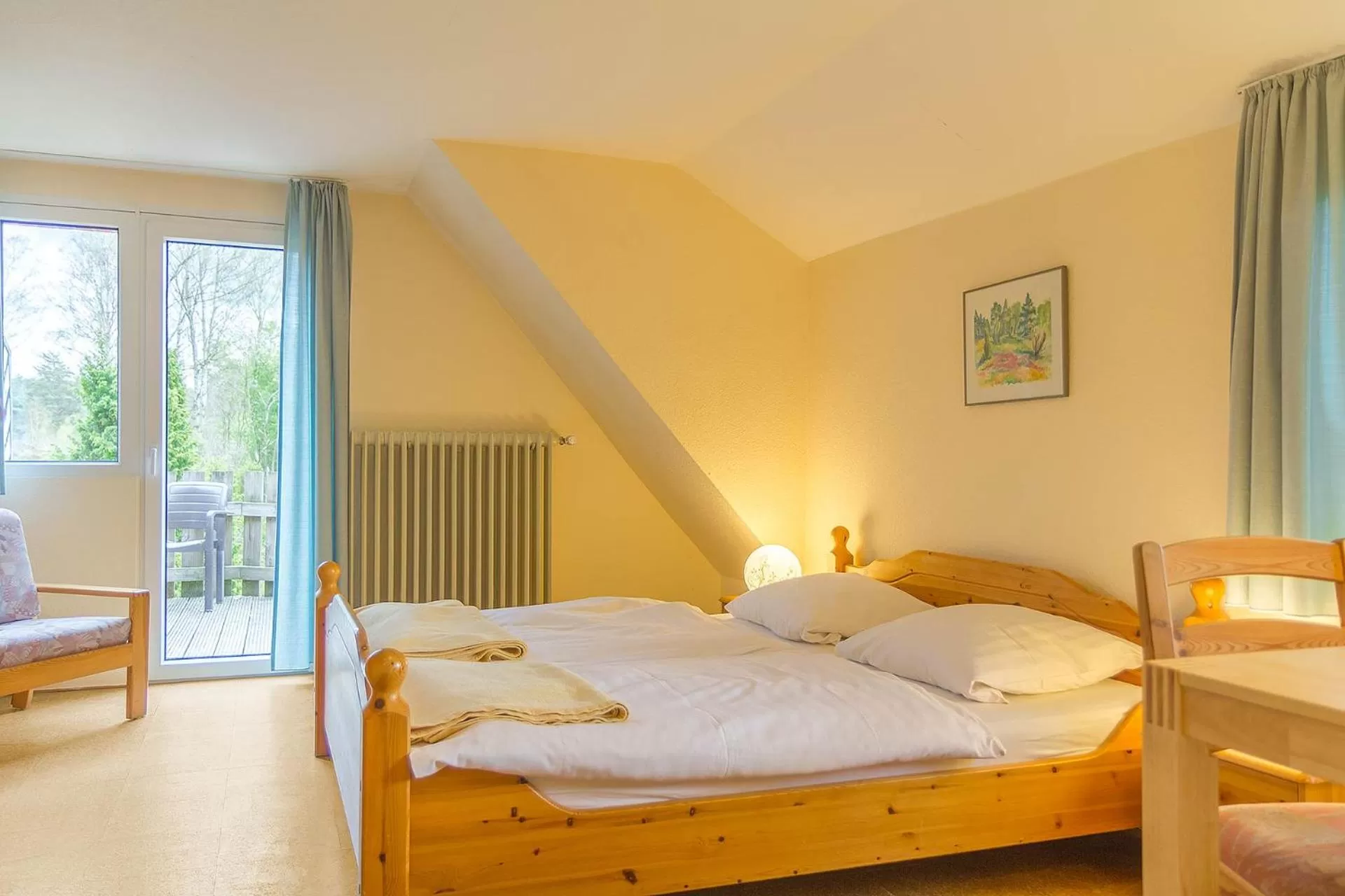 Bed in Biohotel Spöktal