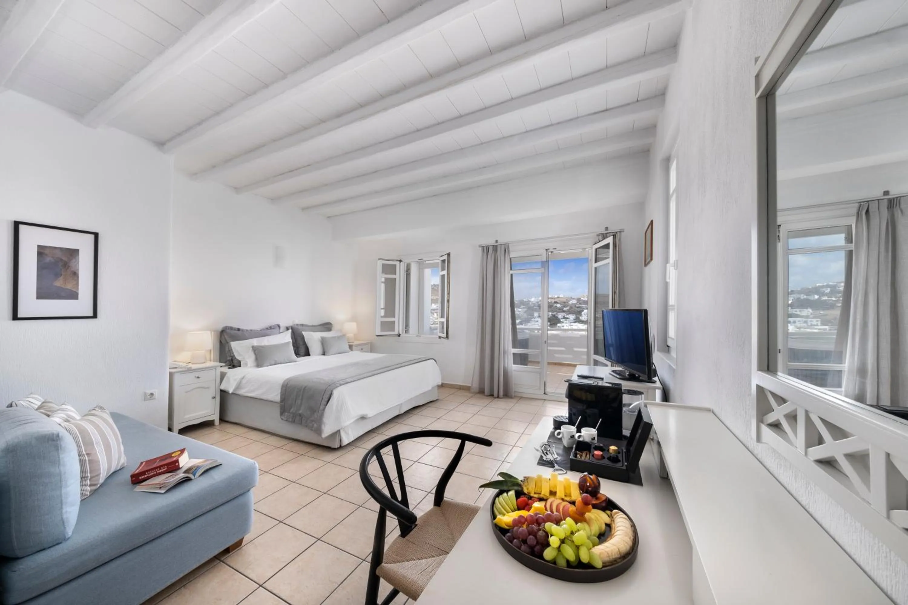 Bed in Deliades Hotel