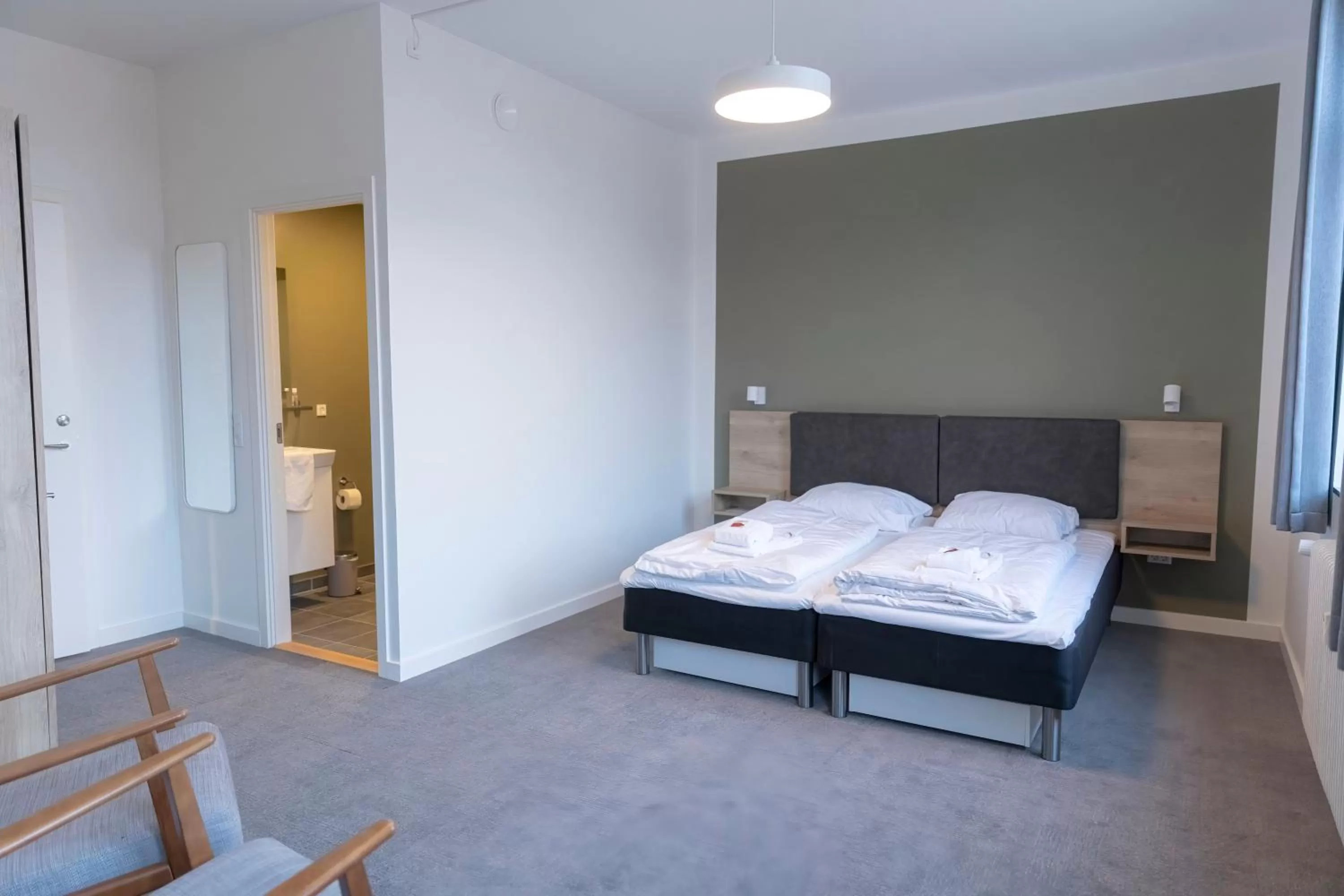 Bed in Hotel Harmonien