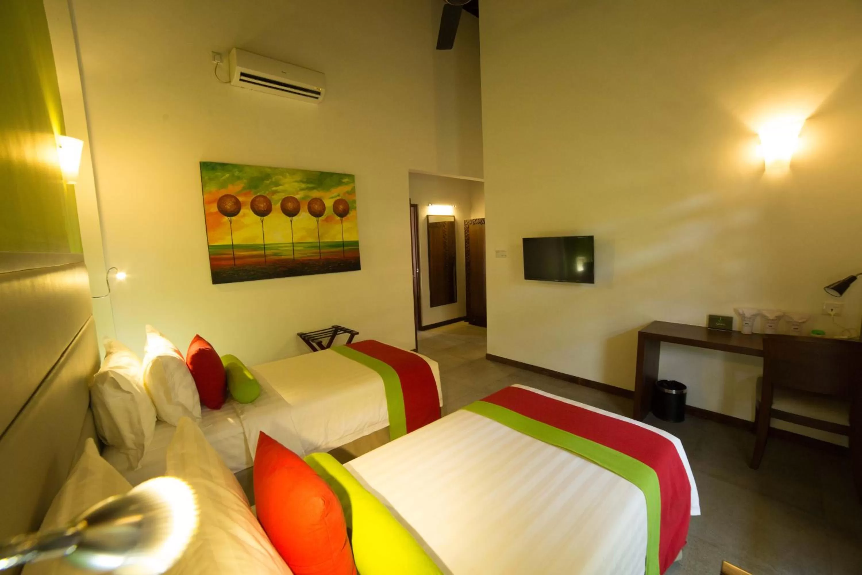 Bed in The Thinnai - All-Suites Boutique Hotel