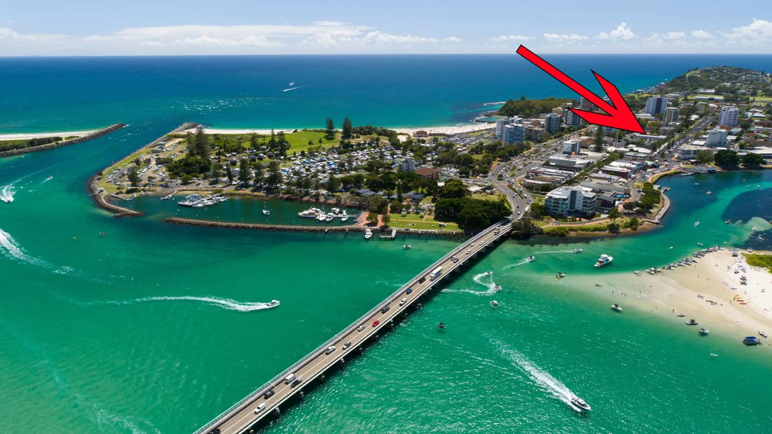 Bird's eye view in Forster Motor Inn