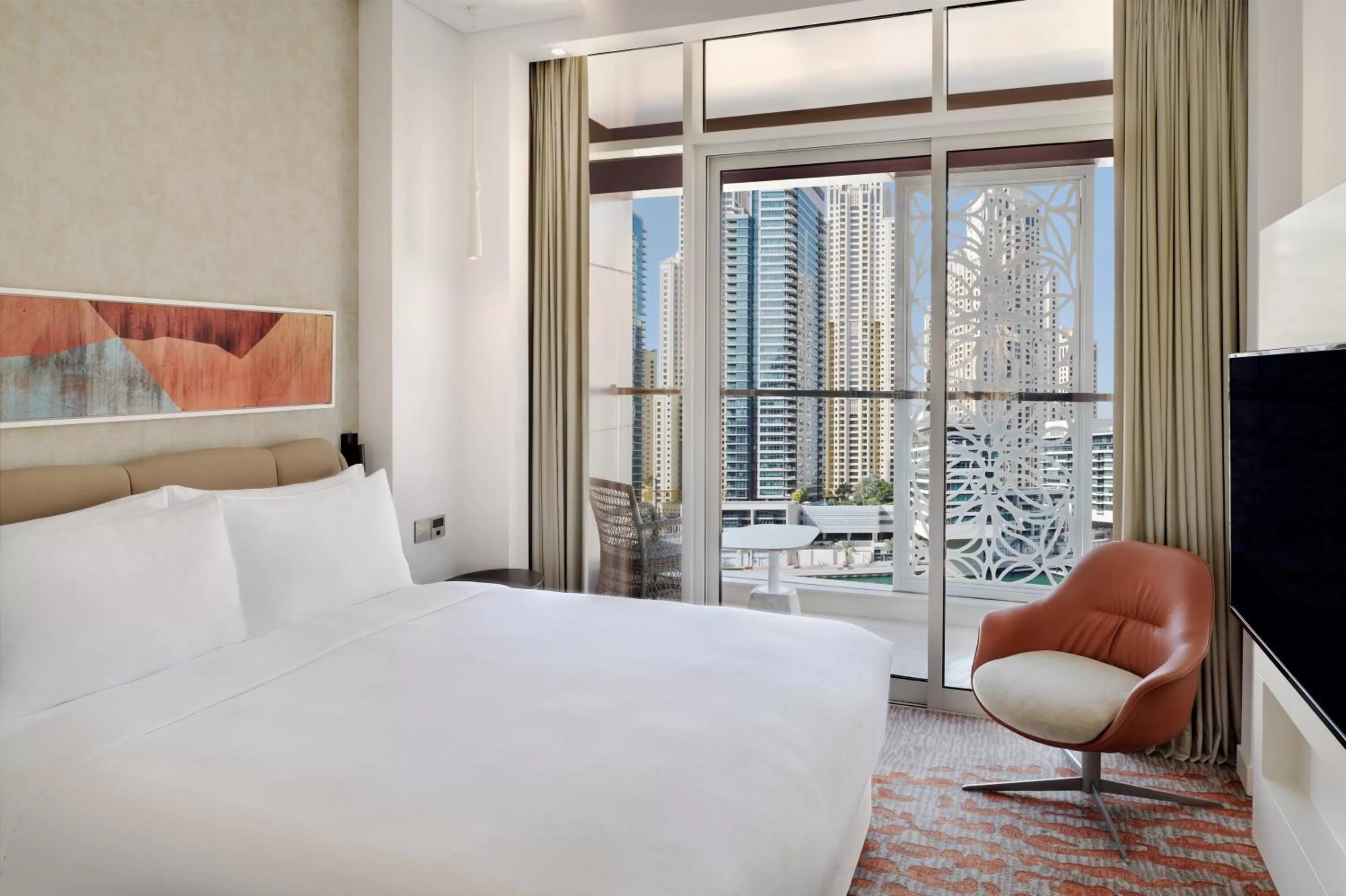 Photo of the whole room, Bed in Crowne Plaza Dubai Marina by IHG
