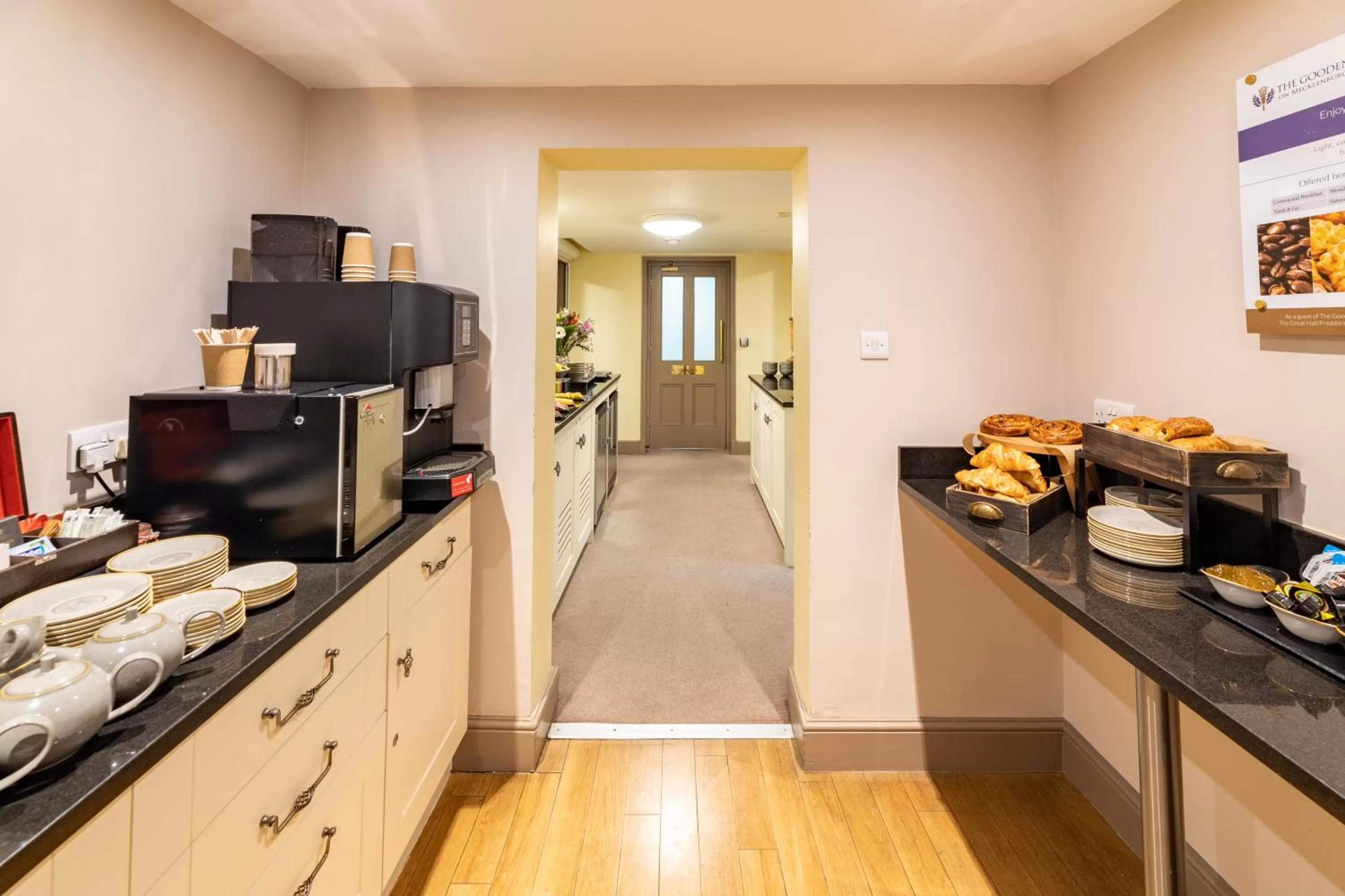 Continental breakfast in The Goodenough Hotel London