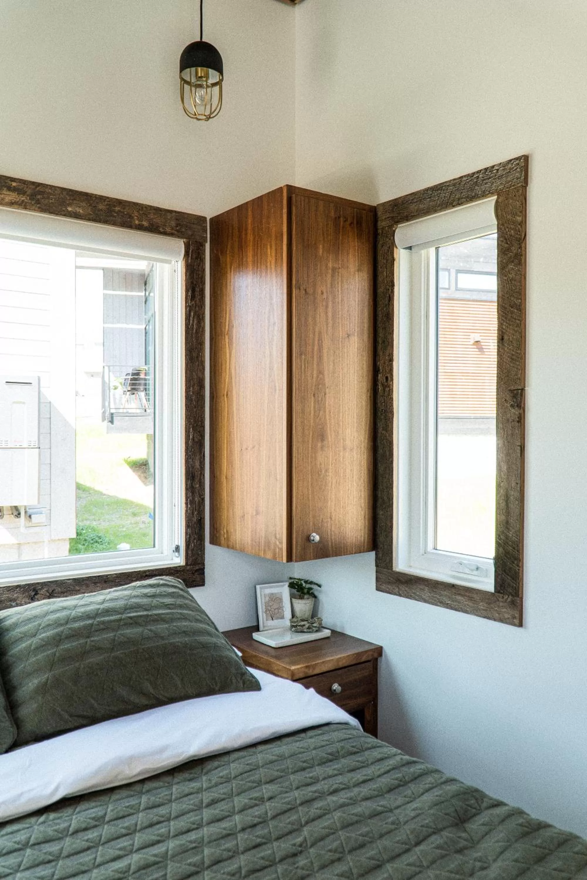 Bed in Ironwood Grove, Tiny House Hotel