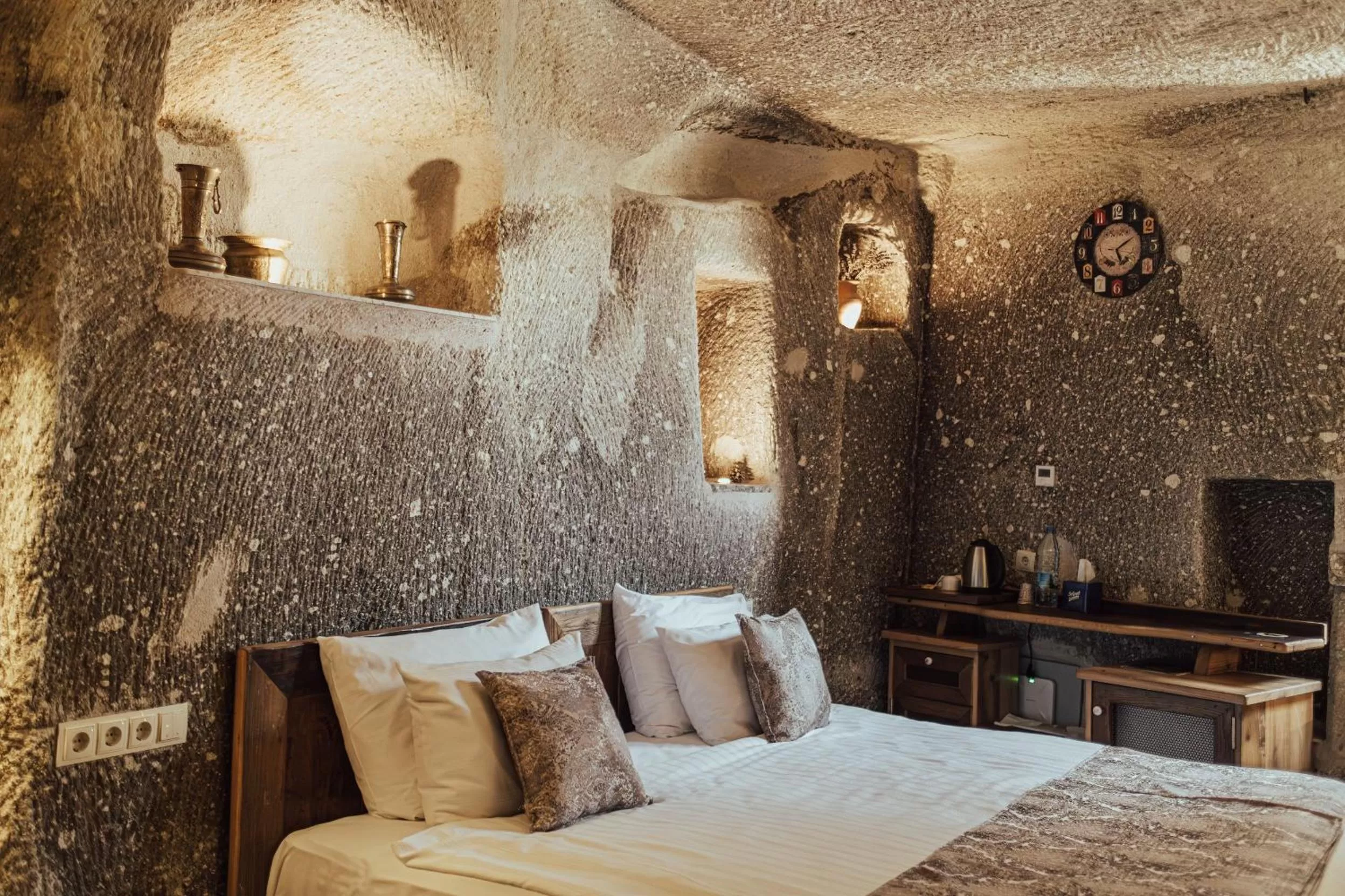 Bed in Şah Saray Cave Suites Halal Hotel