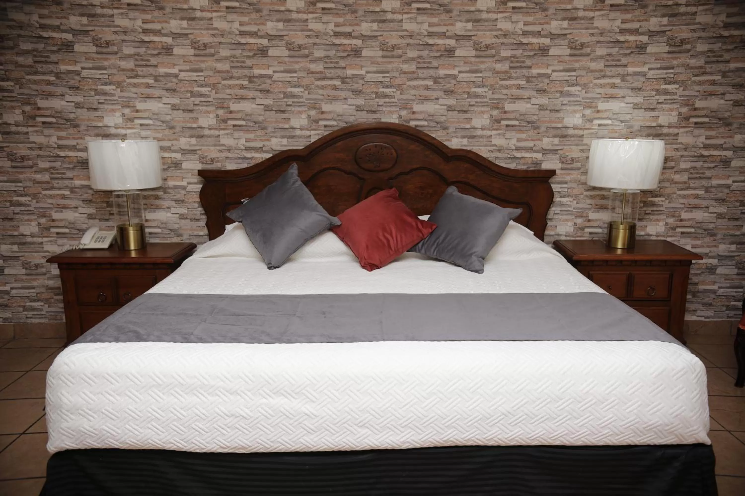 Bed in Hotel Posada Santa Fe Sabinas