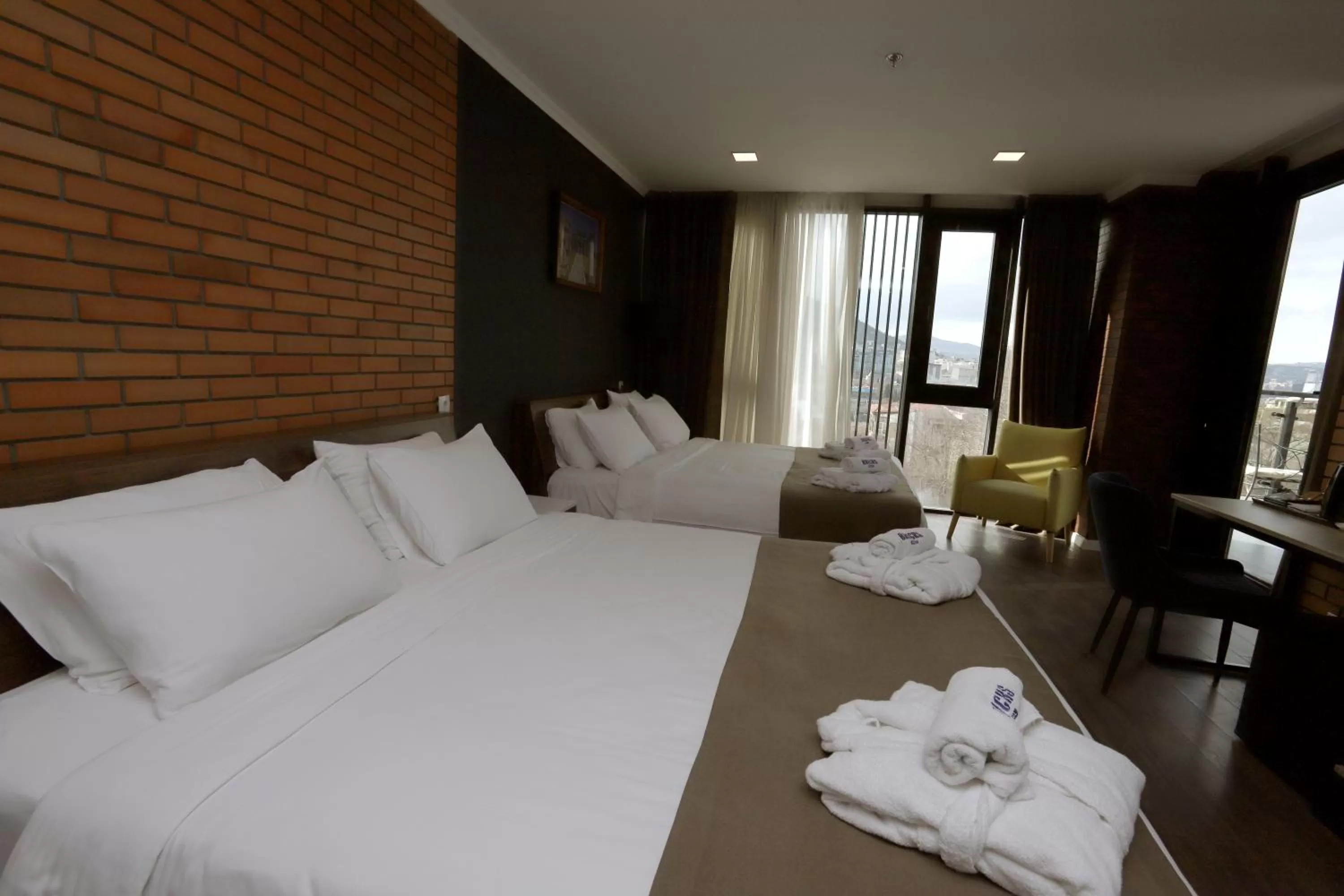 Bed in Bricks Hotel Tbilisi