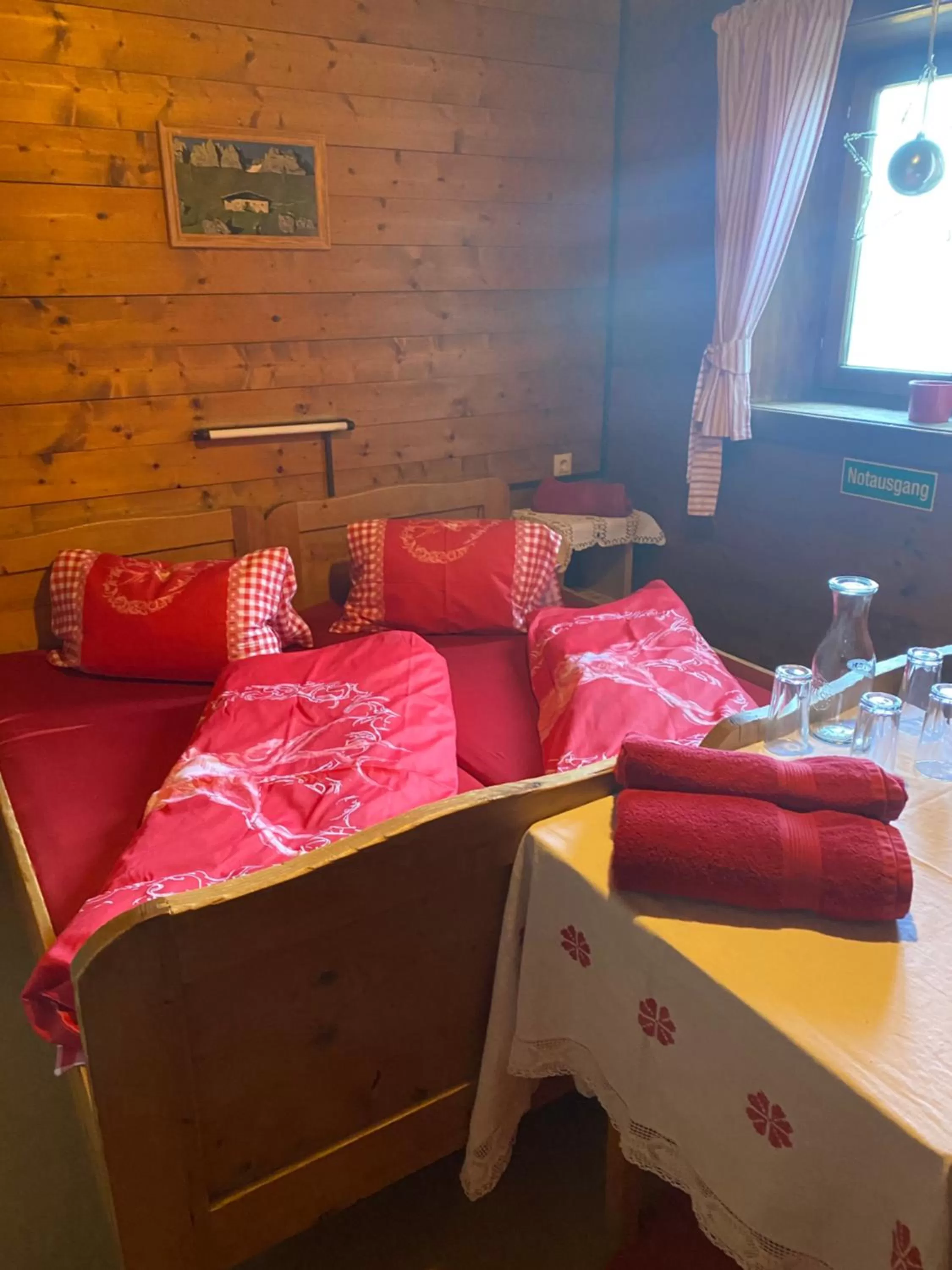 Bed in Hocheckhuette On Top of the Kitzbuehel Hahnenkamm Mountain