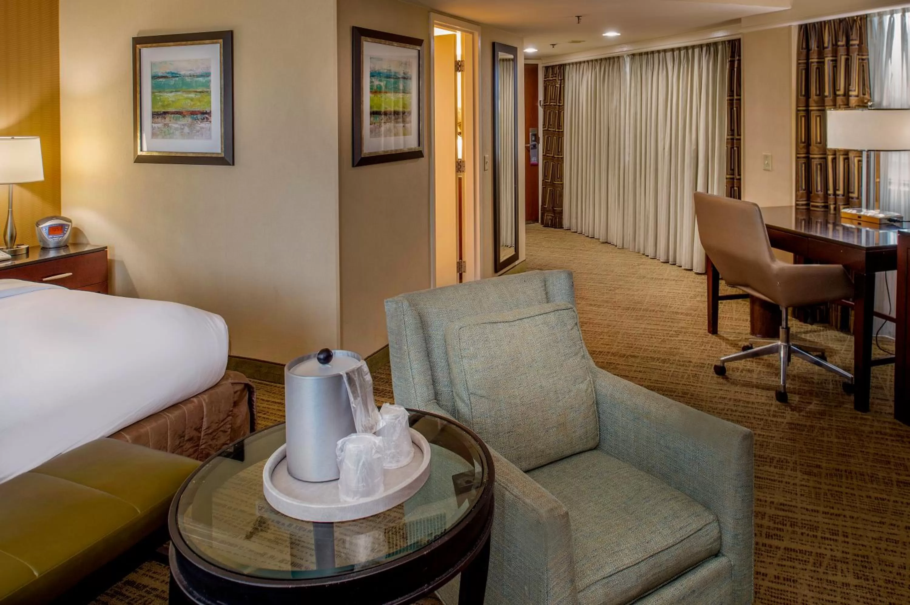 Bed in Crowne Plaza Hotel St. Louis Airport by IHG