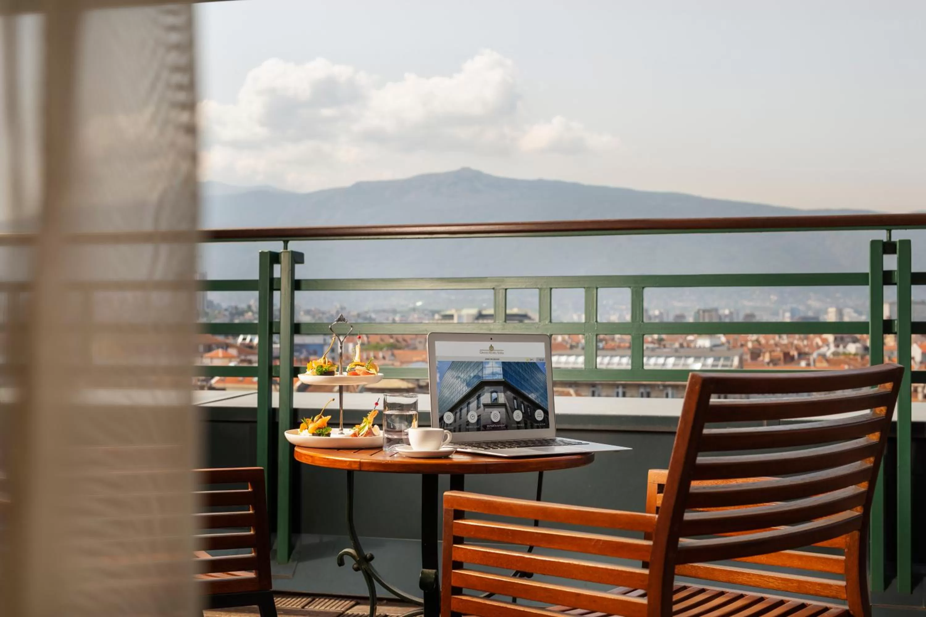 Panorama Room on the Top Floor with a Terrace in Grand Hotel Sofia - Top Location, The Most Spacious Rooms in the City, Secured Paid Underground Parking