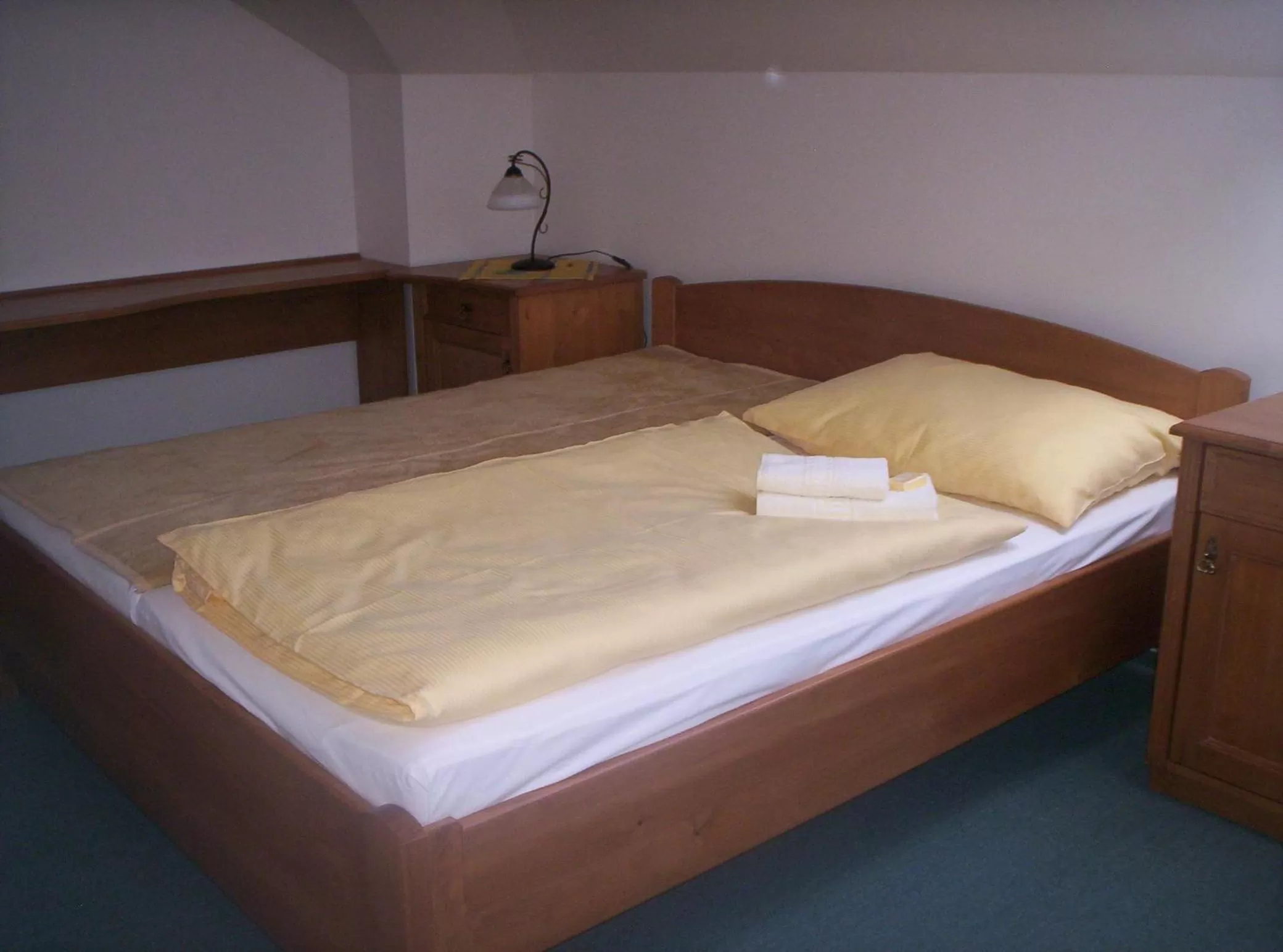 Bed in Hotel Krakonoš