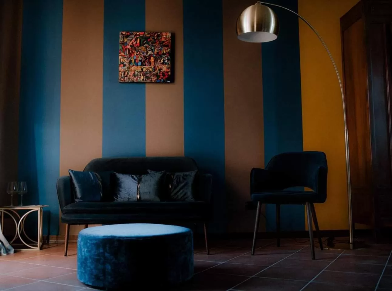 Seating area in Panoramic Villa Garassino - country rooms and fine restaurant