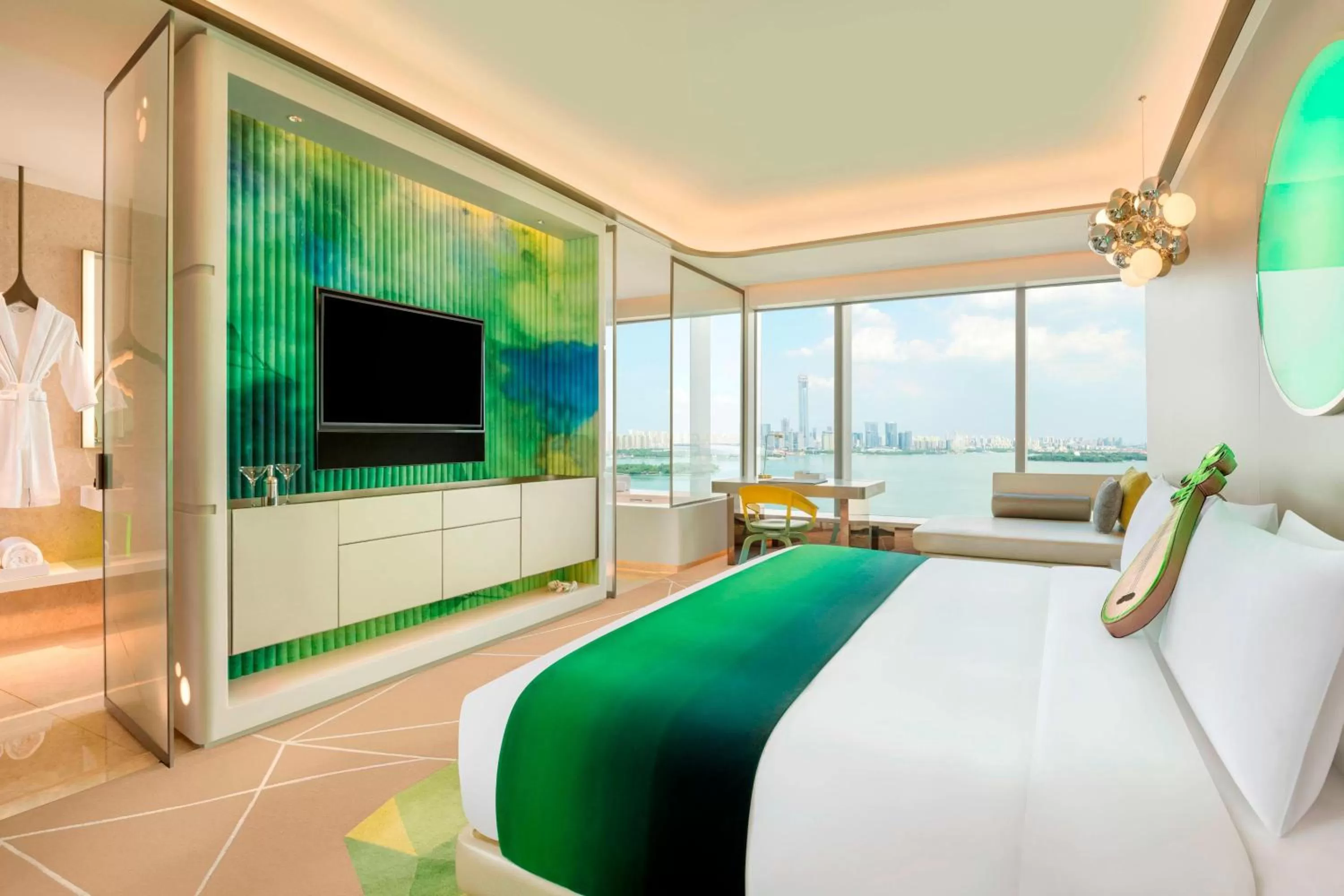 Photo of the whole room, Bed in W Suzhou - Jinji Lake