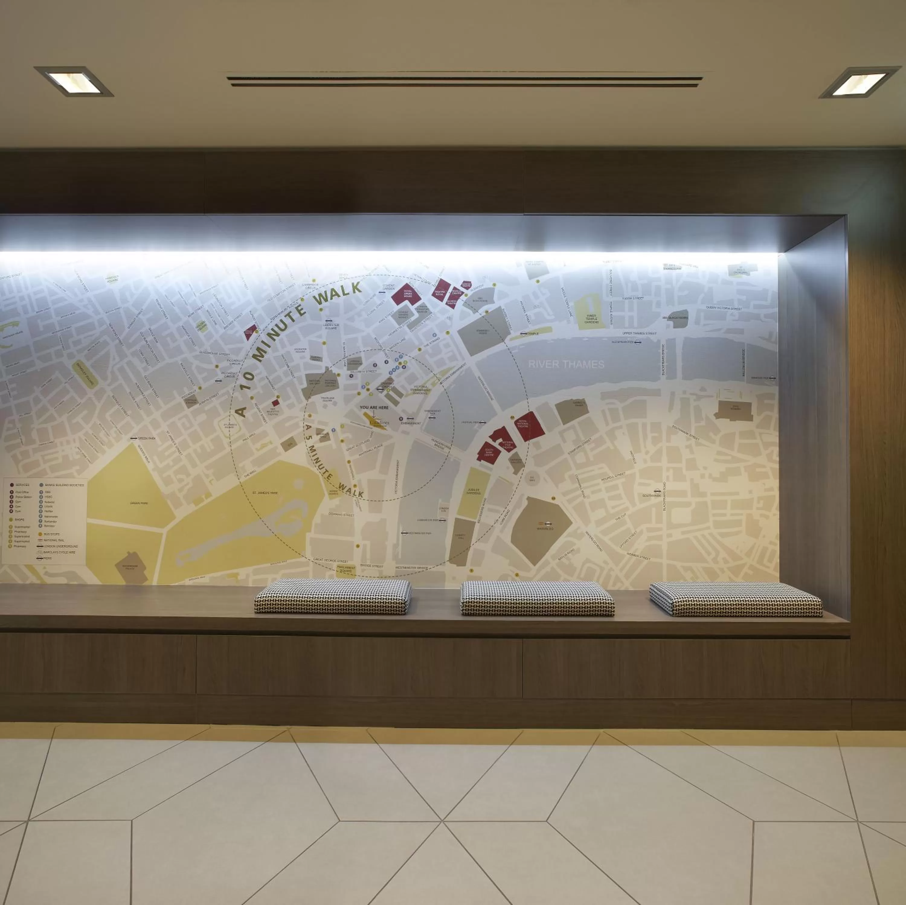 Decorative detail in Citadines Trafalgar Square London