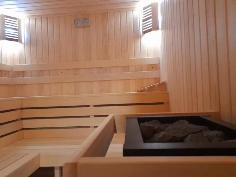 Sauna in Eco Hotel Momata