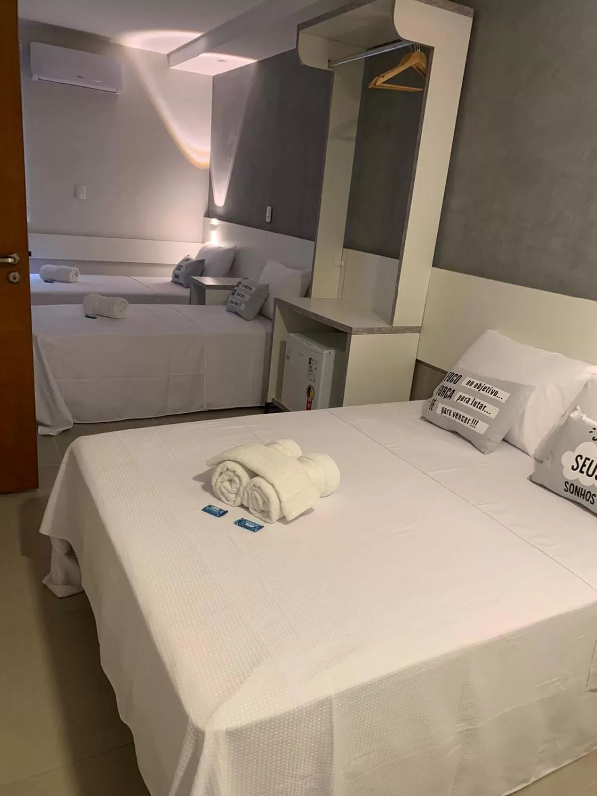 Bed in Hotel Dois Irmãos