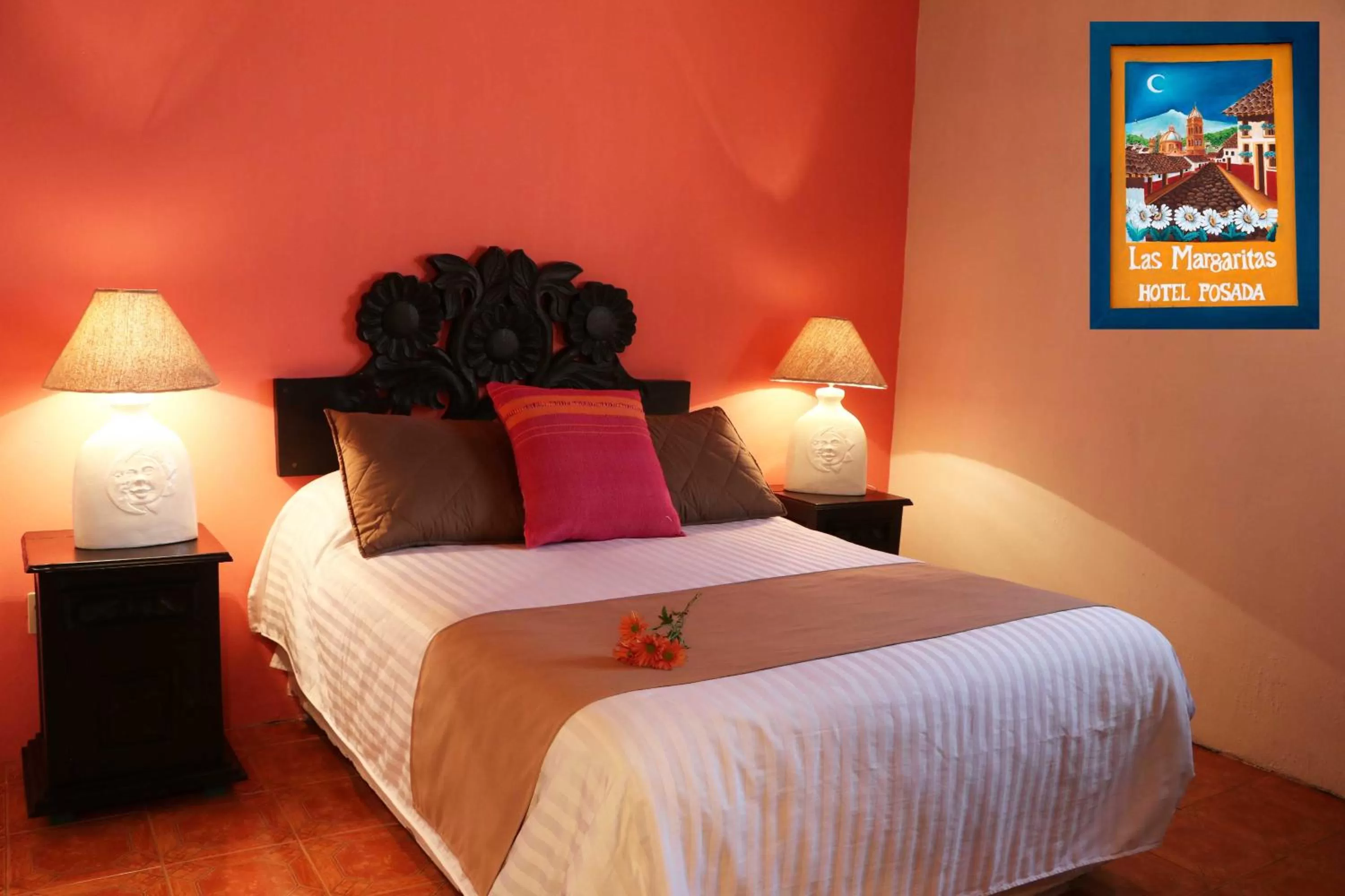 Decorative detail, Bed in Las Margaritas Hotel Posada