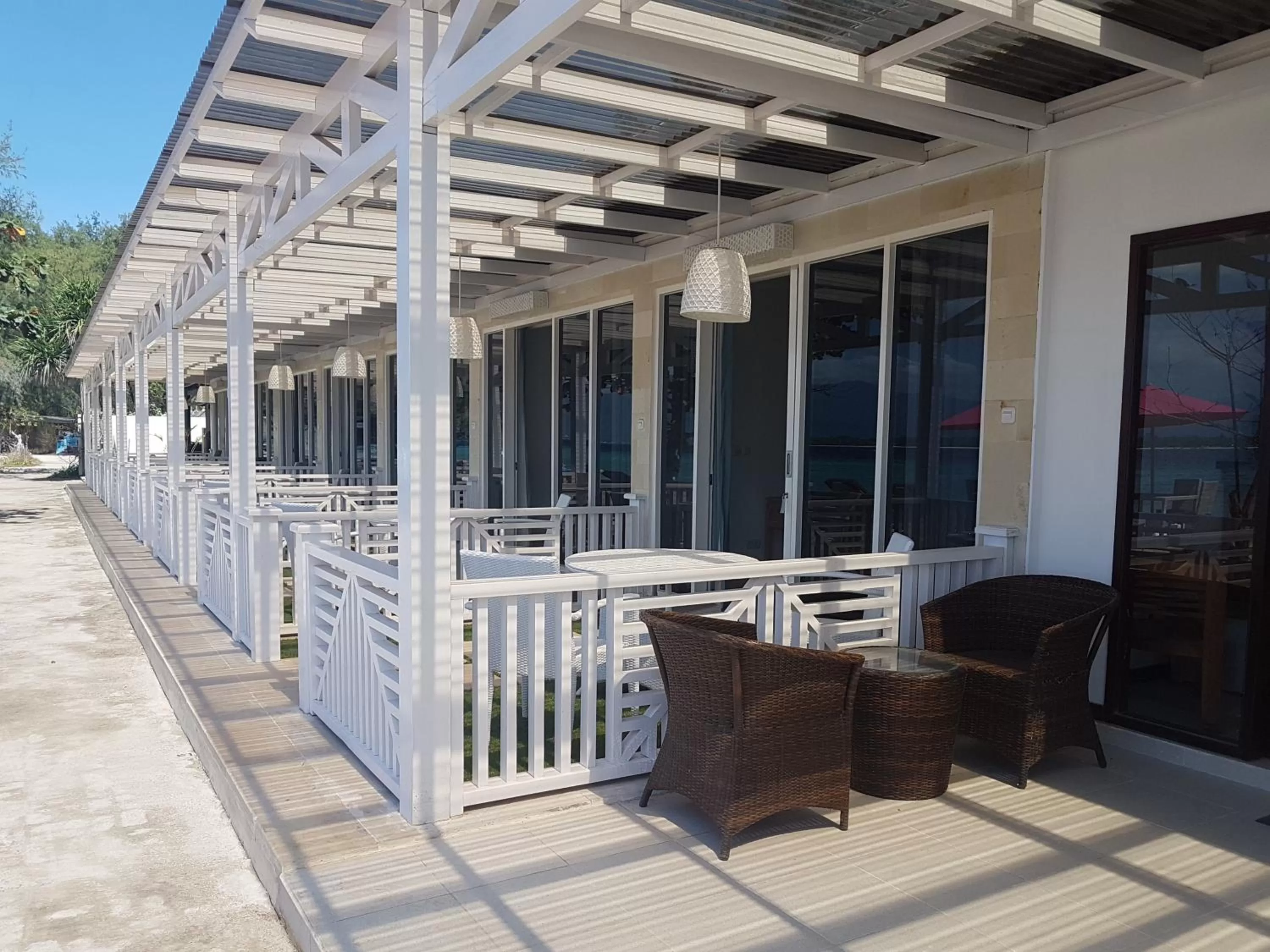 Balcony/Terrace in Gili Meno Mojo Beach Resort
