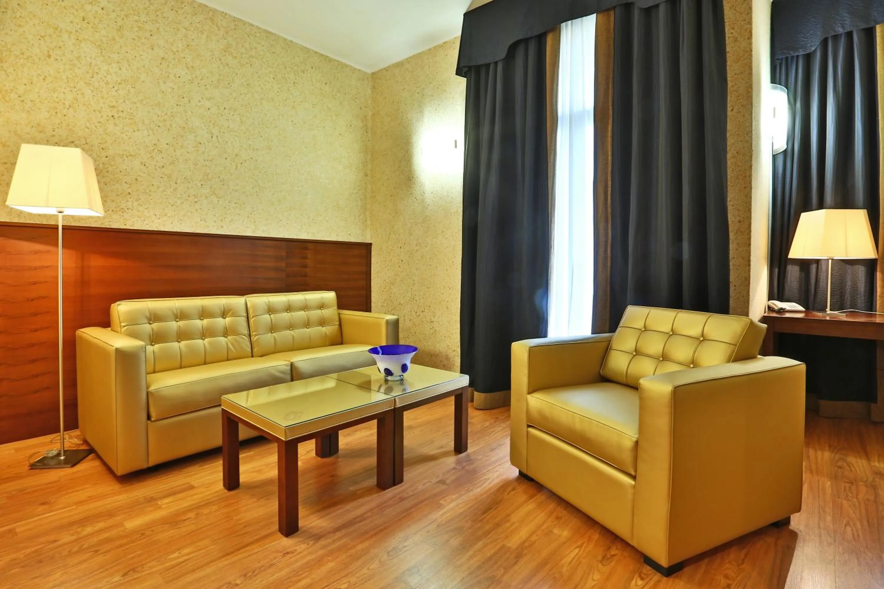 Seating area in Central Park Hotel Modena