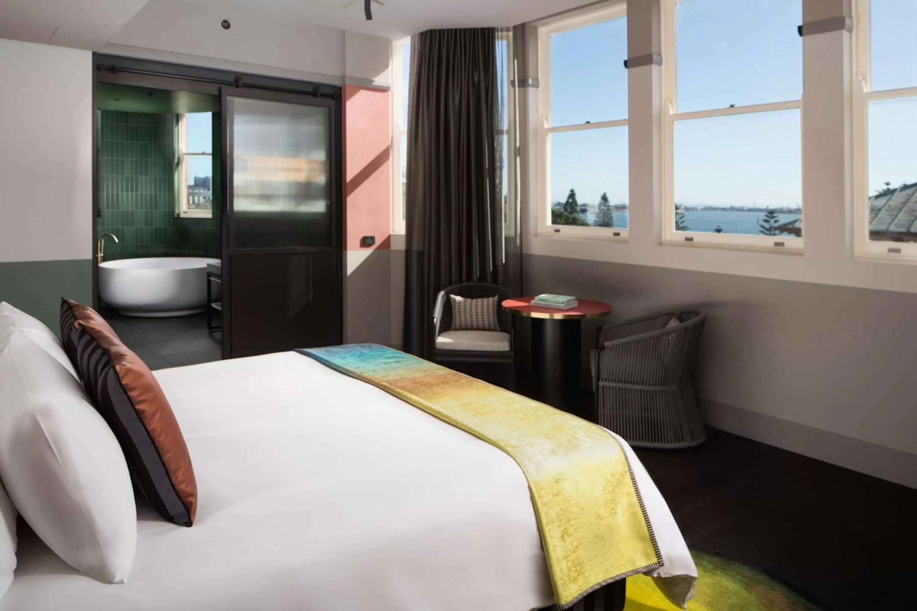 Photo of the whole room, Bed in QT Newcastle